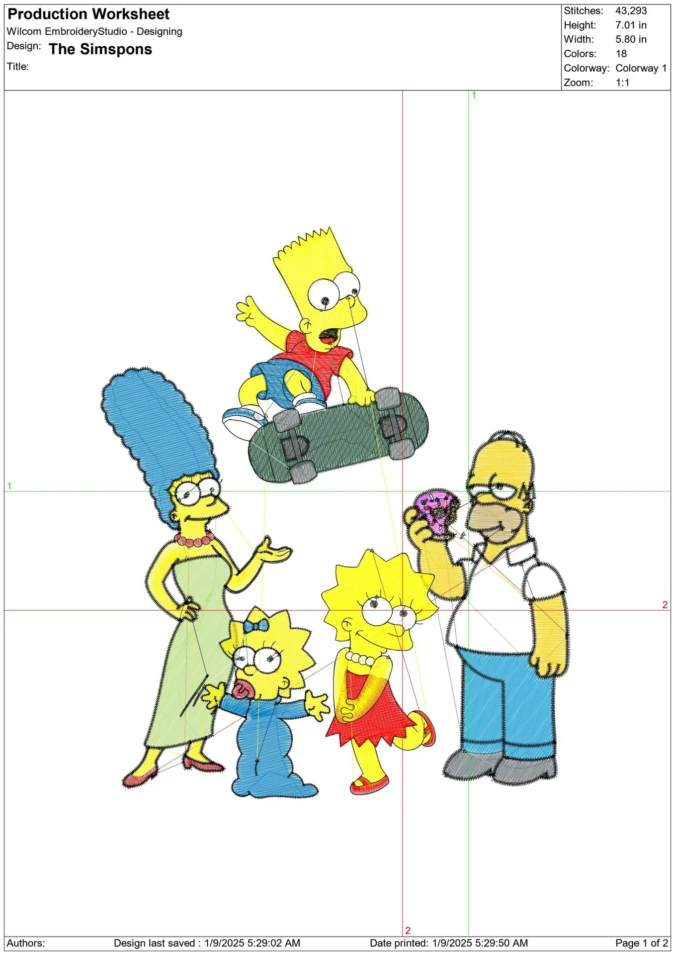The Simpson - Nike embroidery design file - instant download — view 2
