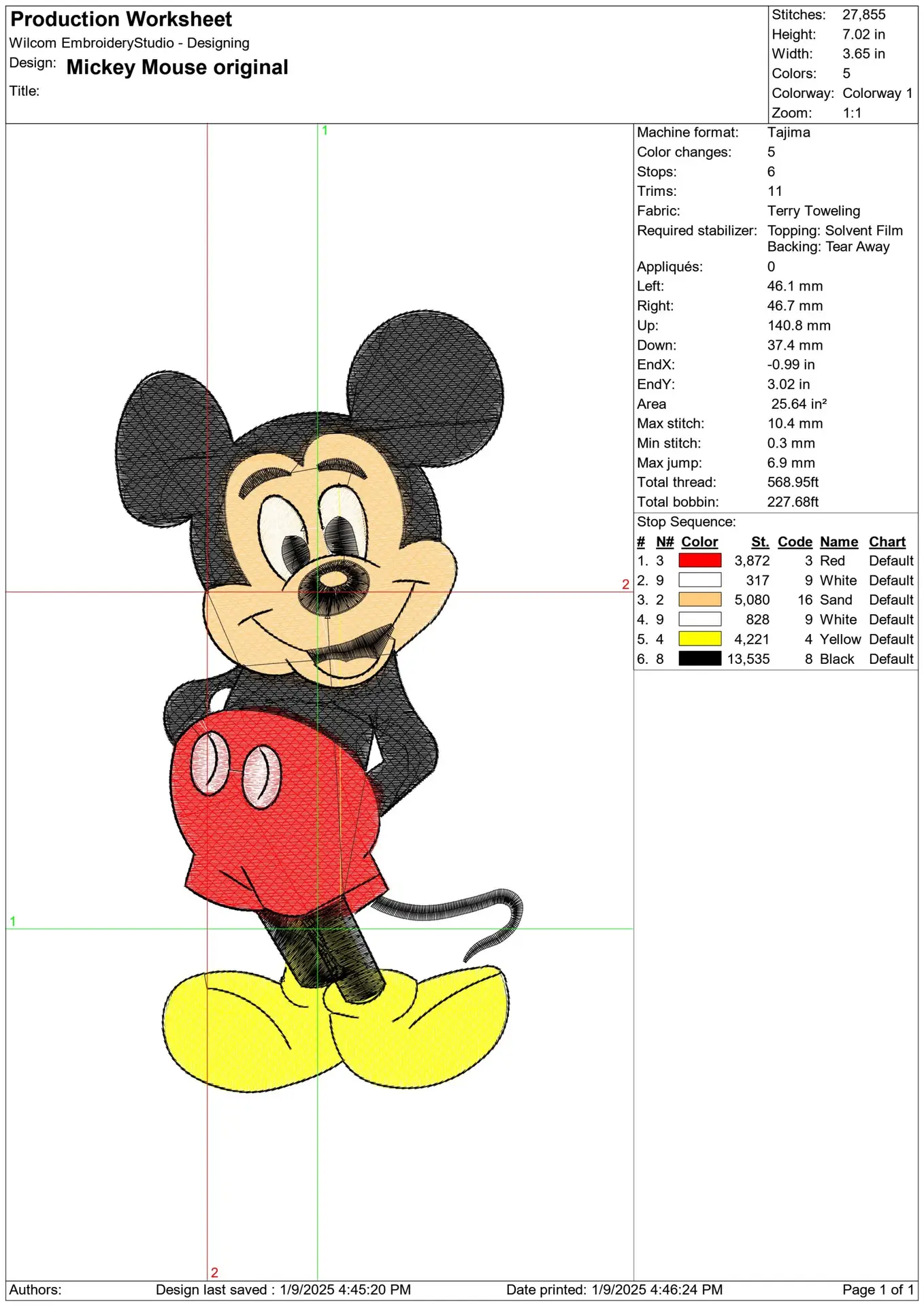 Mickey Mouse - embroidery design file - instant download — view 2