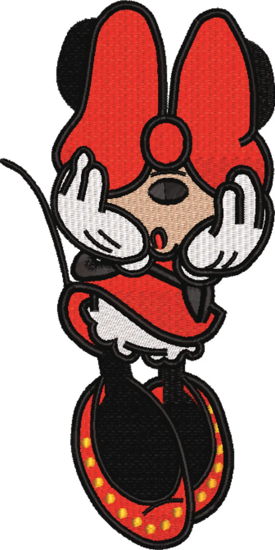 Minnie Mouse Hiding - embroidery design file - instant download — view 3