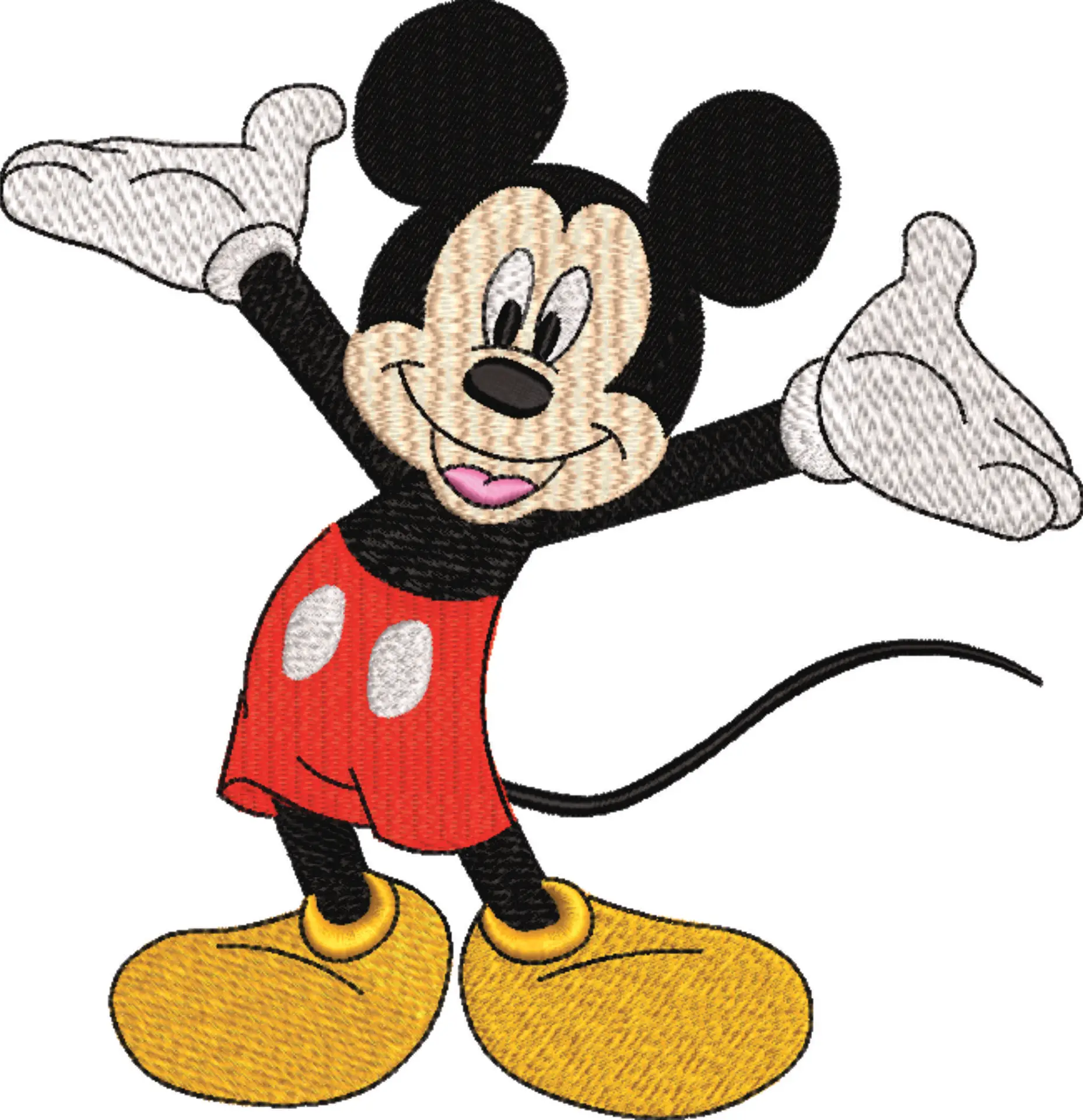 Mickey Mouse Posing - embroidery design file - instant download — view 4