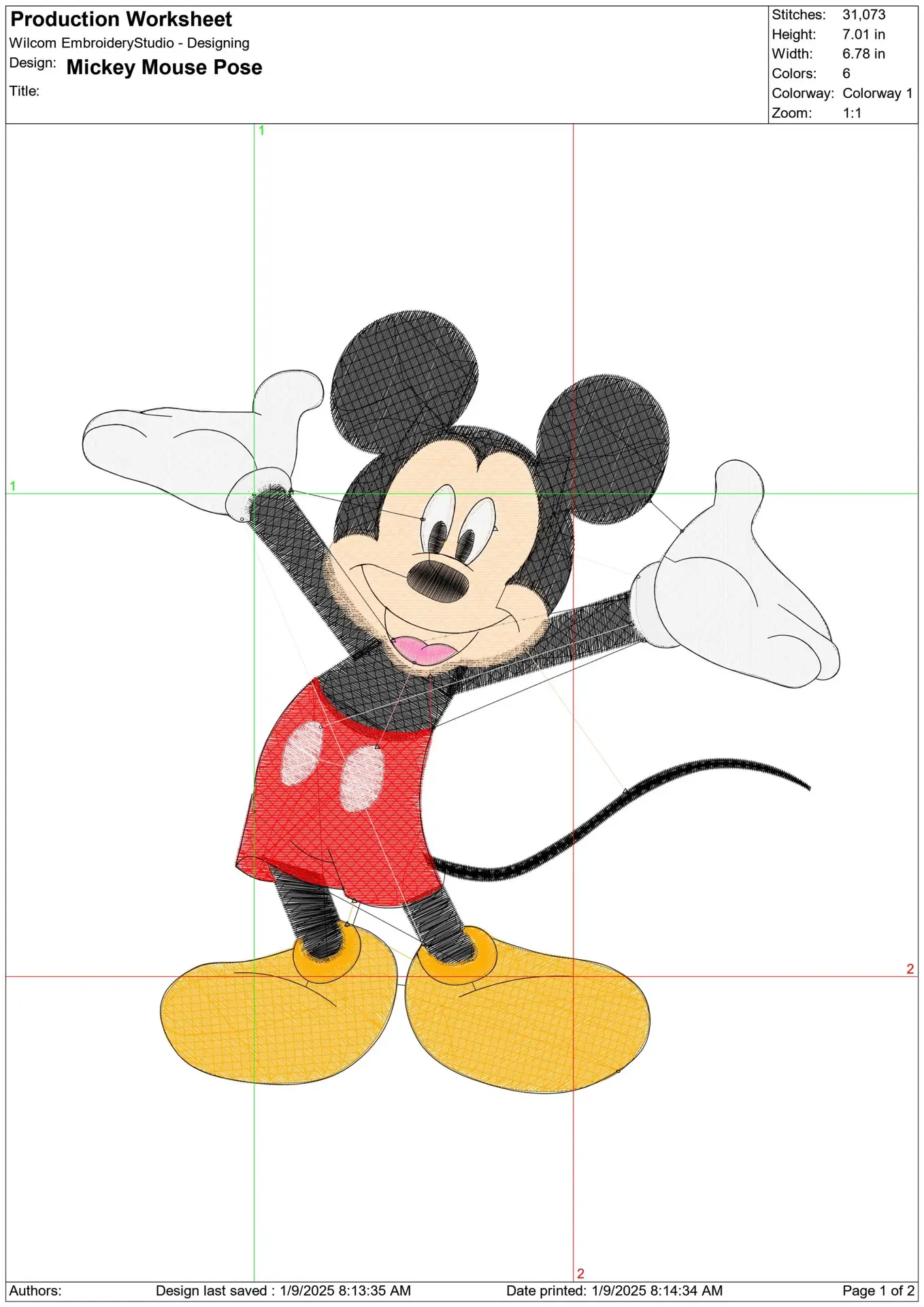 Mickey Mouse Posing - embroidery design file - instant download — view 2