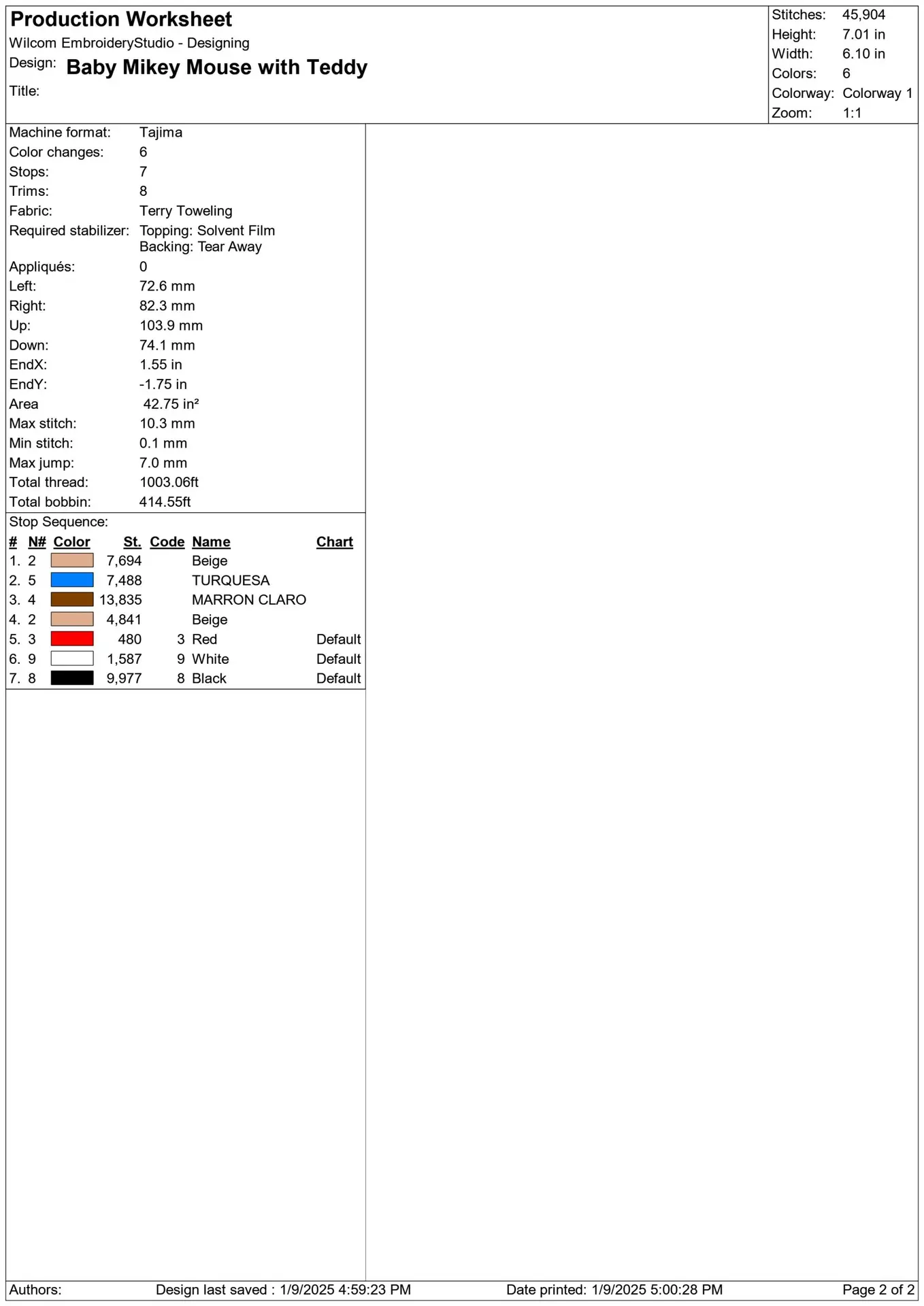 Baby Mickey Mouse with Teddy - embroidery design file - instant download — view 3