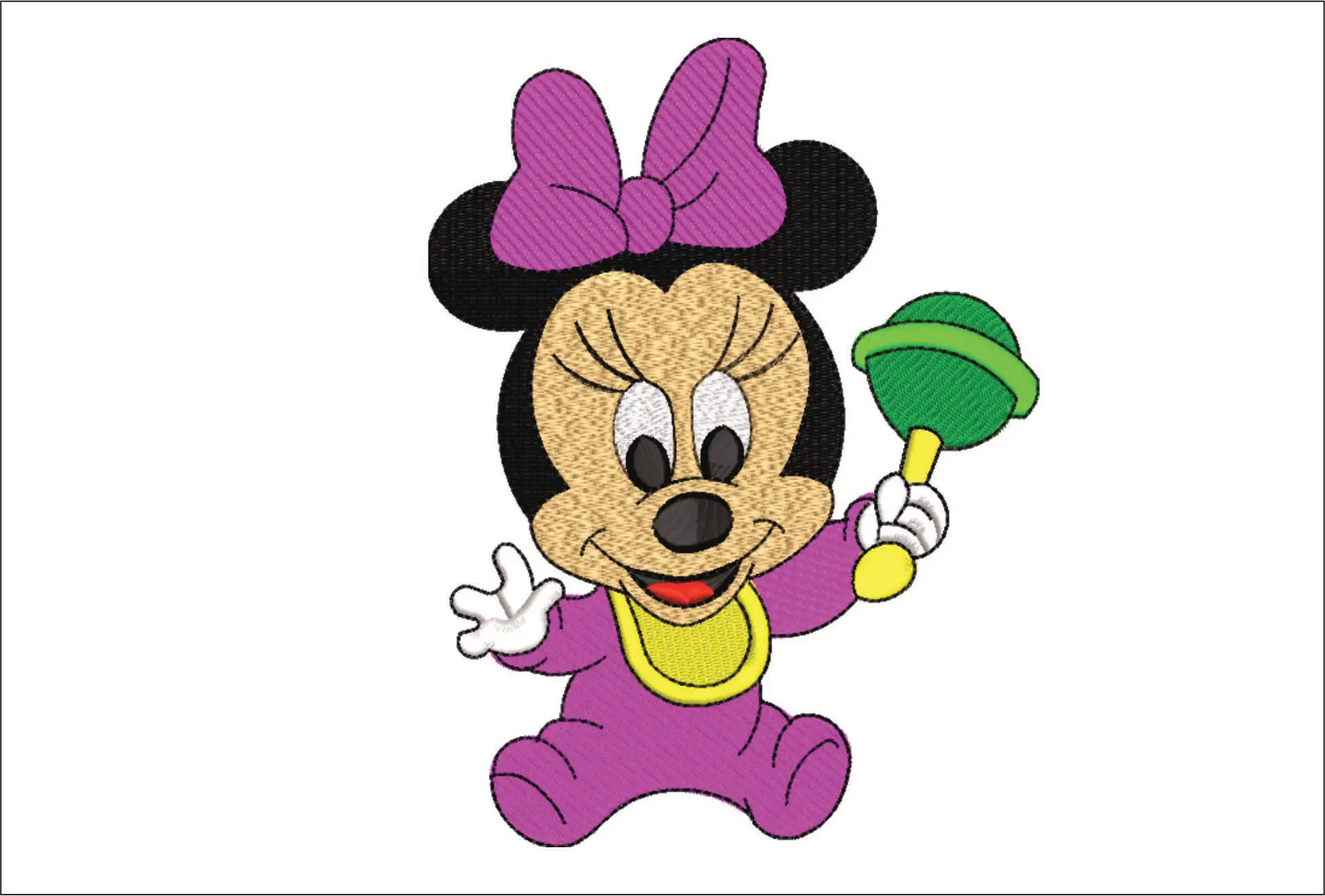Baby Minnie Mouse - embroidery design file - instant download