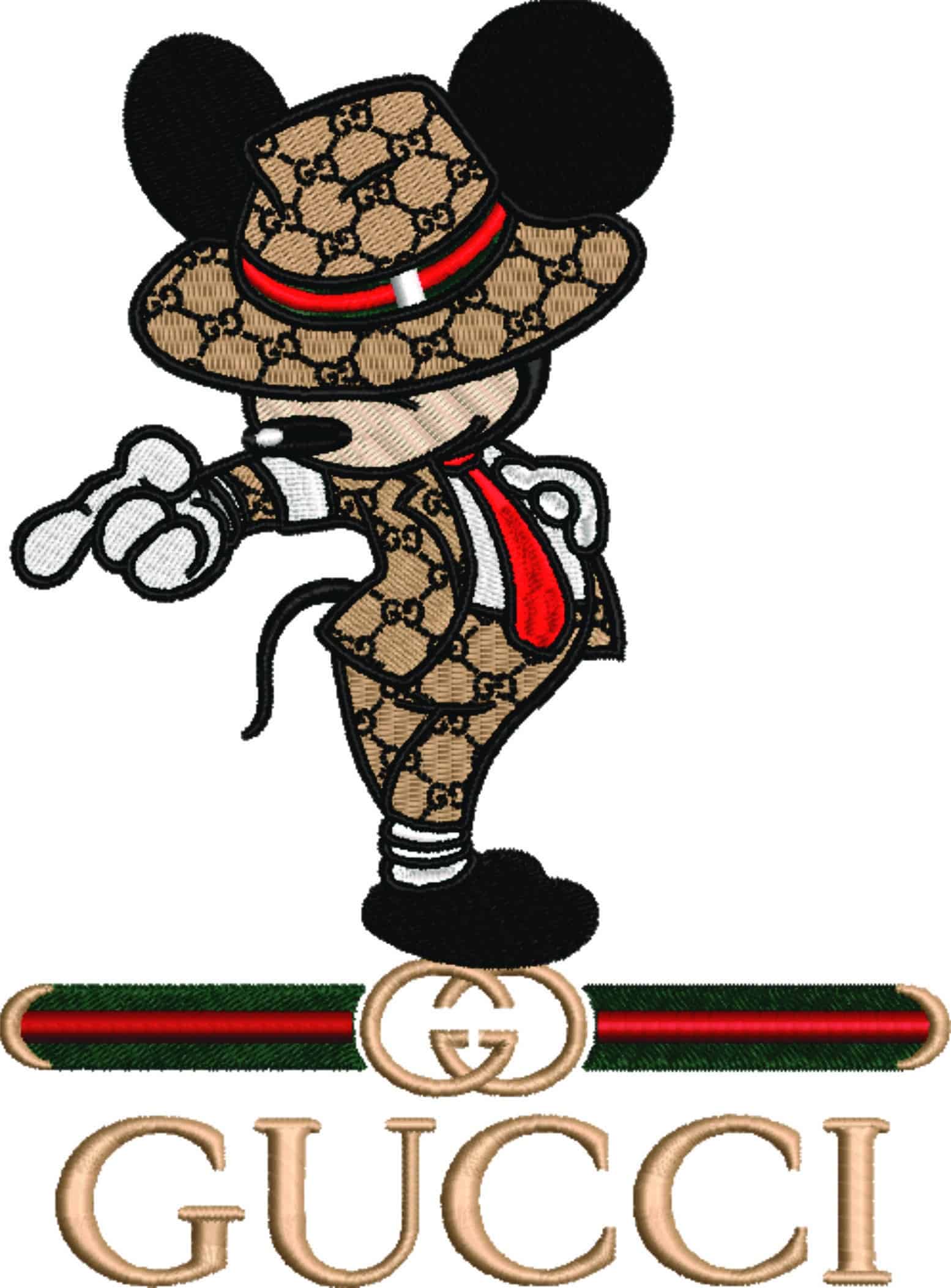 Gucci Mickey Mouse Michael Jackson - embroidery design file - instant download — view 4