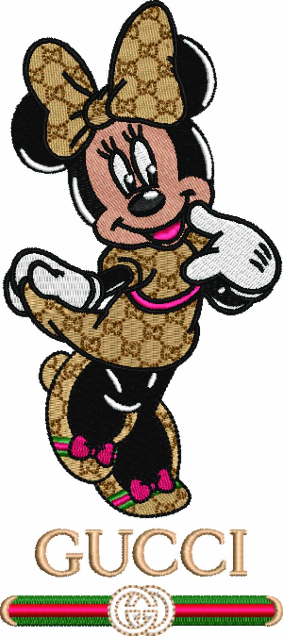 Gucci Minnie Mouse Coy Pose - embroidery design file - instant download — view 3