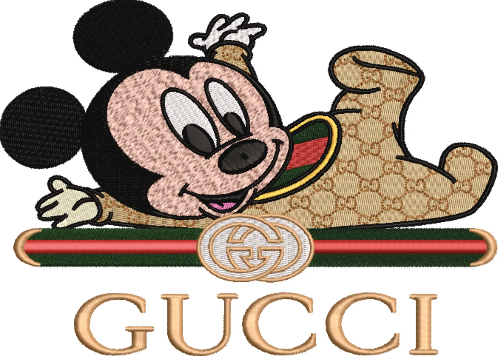 Gucci Baby Mickey Mouse - embroidery design file - instant download — view 4