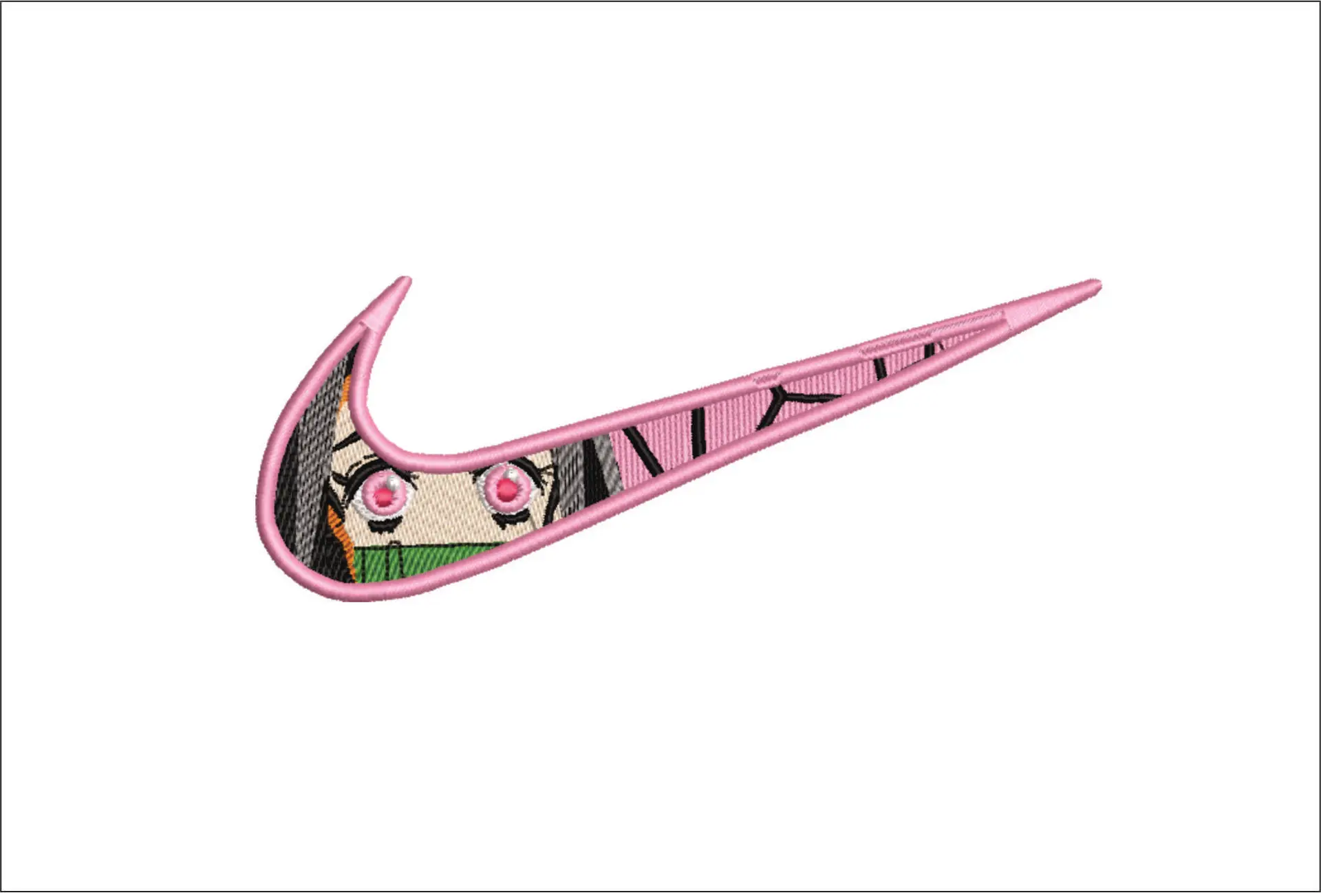 Nike eyes - Anime - Nike embroidery design - instant download