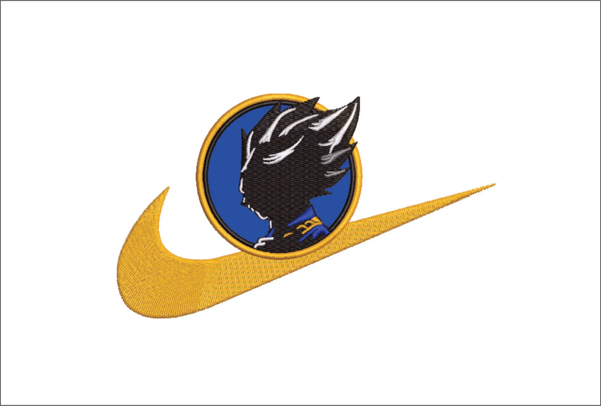 Nike Silhouette - Anime - Nike embroidery design - instant download