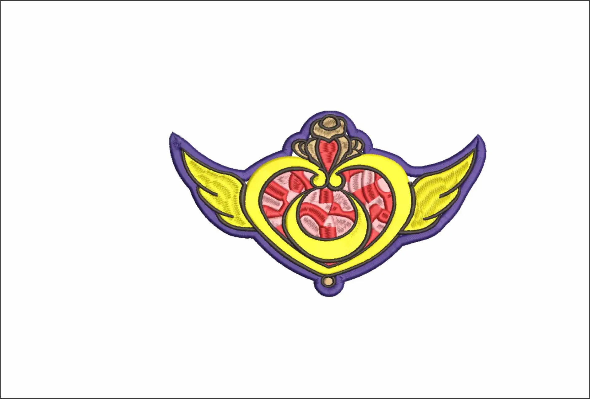 Crisis Brooch Sailor Moon - Anime - Nike embroidery design - instant download