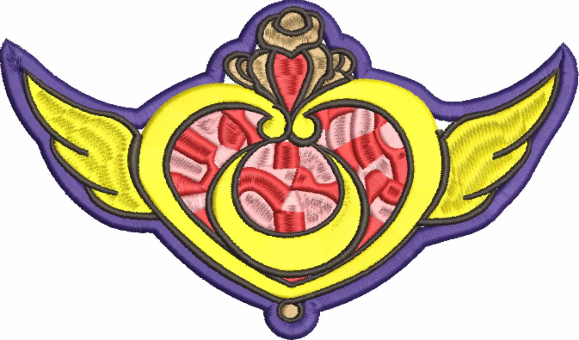 Crisis Brooch Sailor Moon - Anime - Nike embroidery design - instant download — view 4