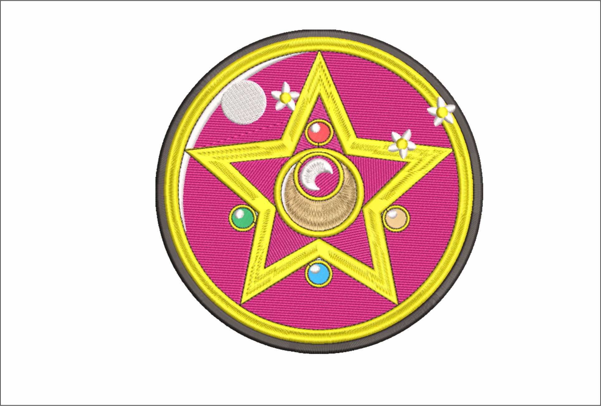 Crystal Star Sailor Moon - Anime - Nike embroidery design - instant download