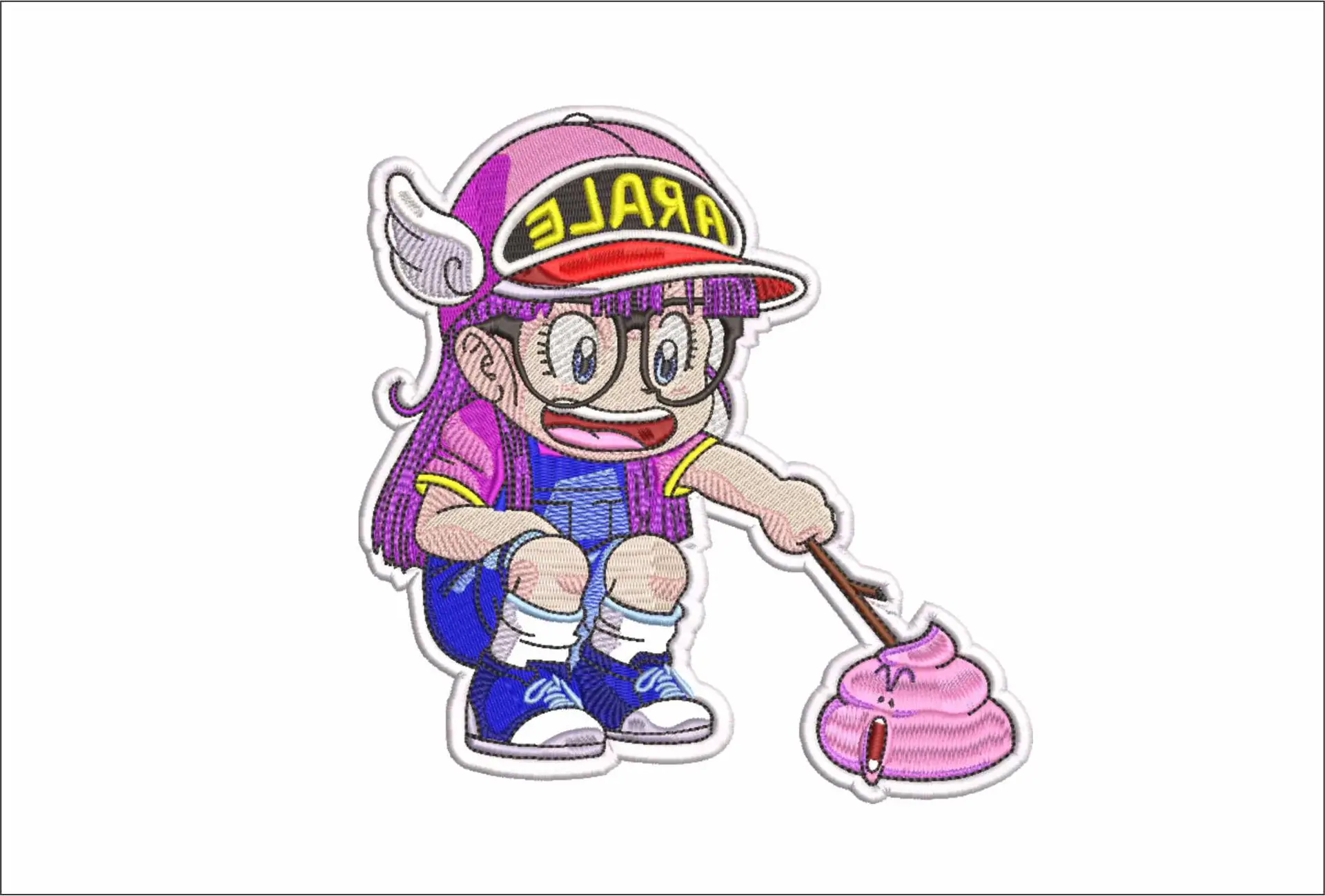 Dr Slump Arale - Anime - Nike embroidery design - instant download