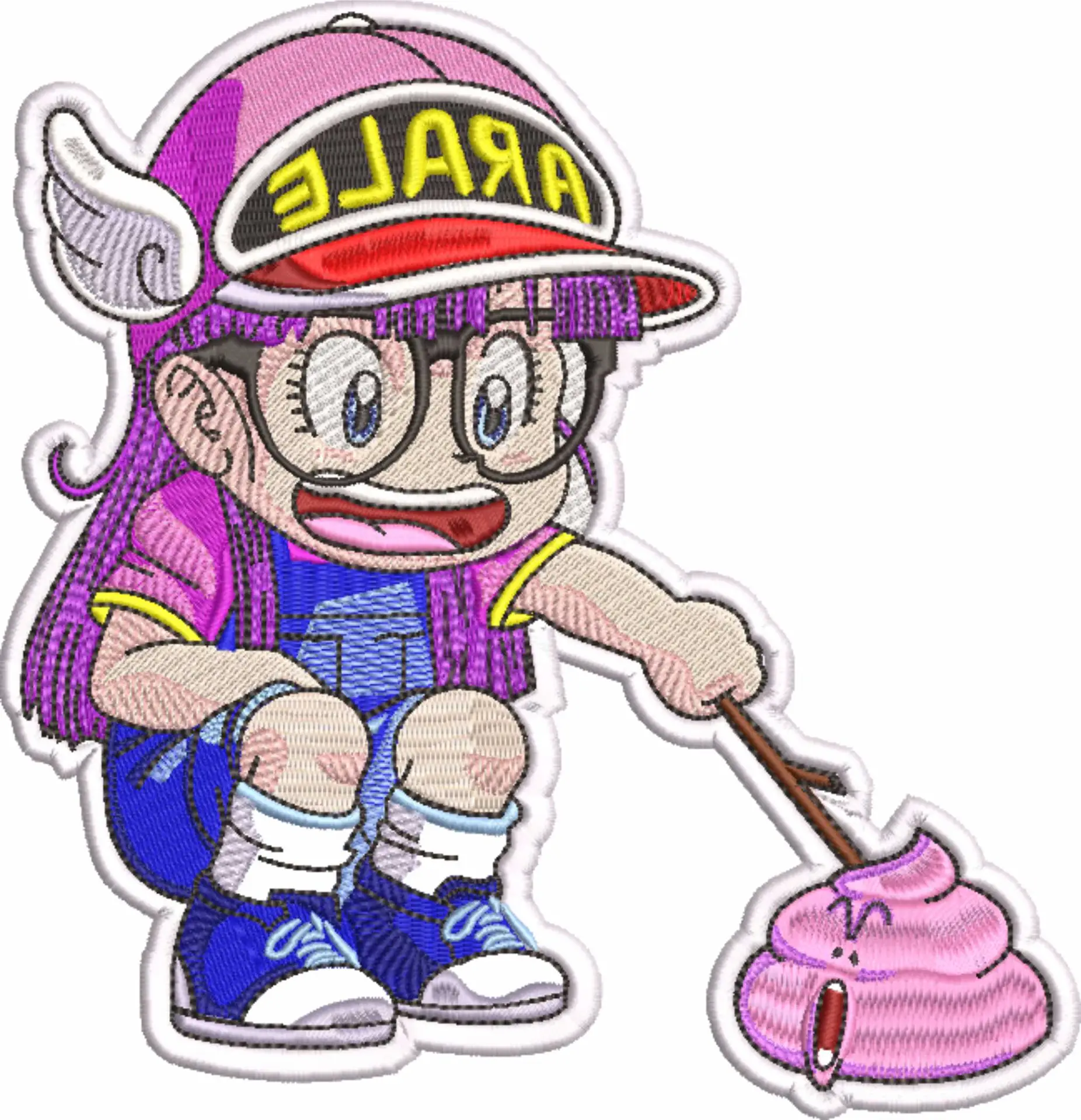 Dr Slump Arale - Anime - Nike embroidery design - instant download — view 4