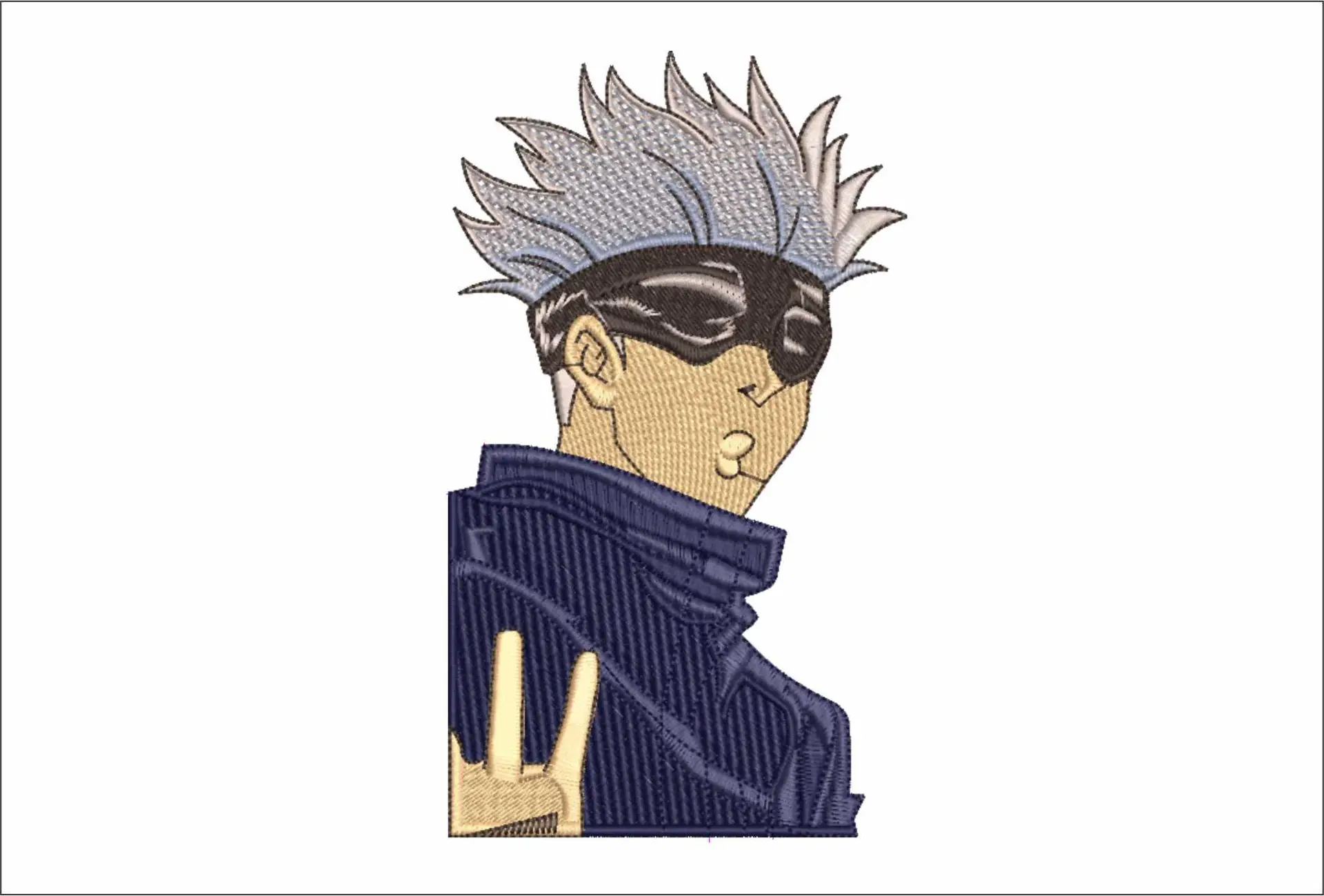 Gojo Satoru Head - Anime - Nike embroidery design - instant download
