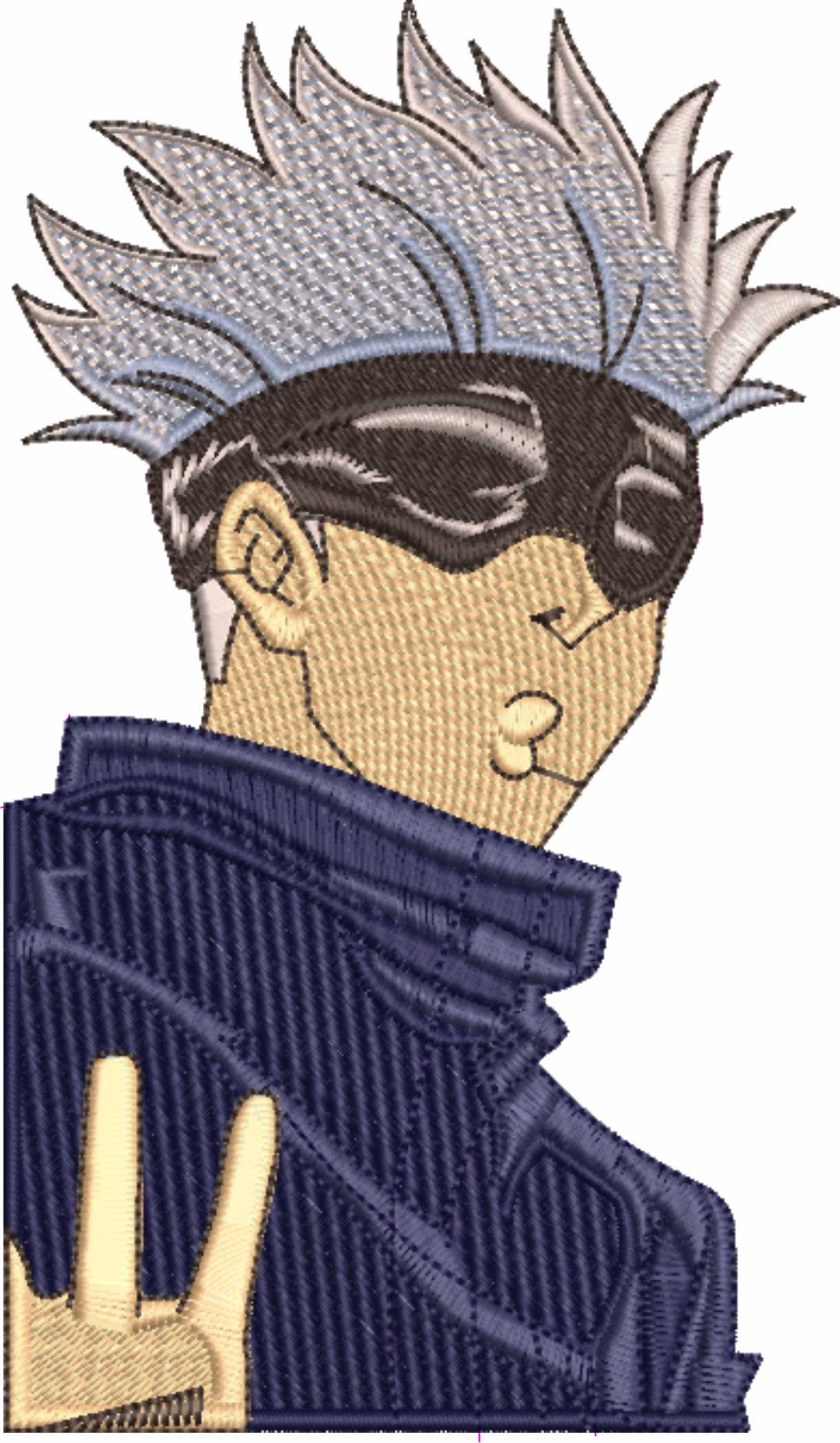 Gojo Satoru Head - Anime - Nike embroidery design - instant download — view 3