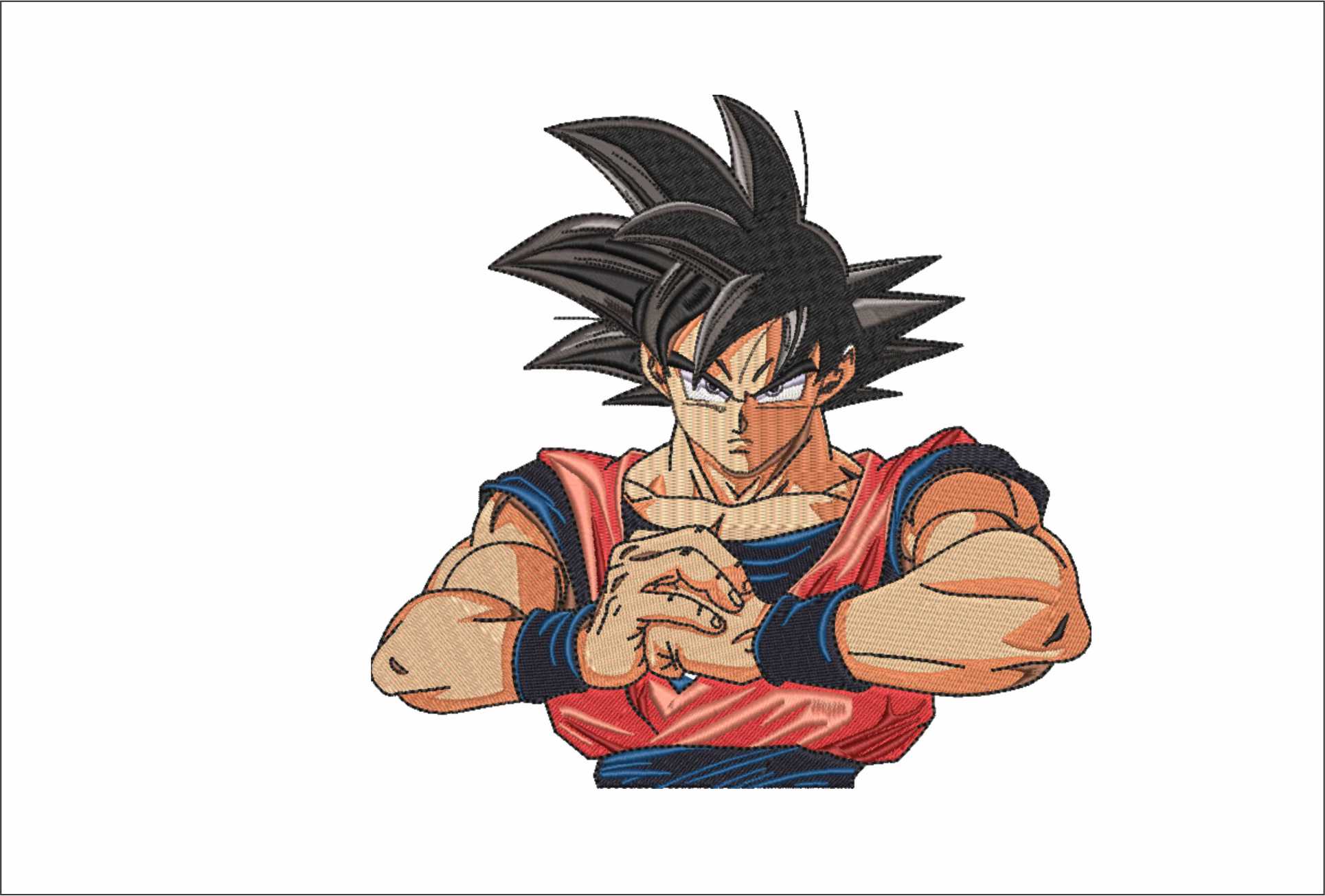 Goku Black Hair Dragon Ballz - Anime - Nike embroidery design - instant download