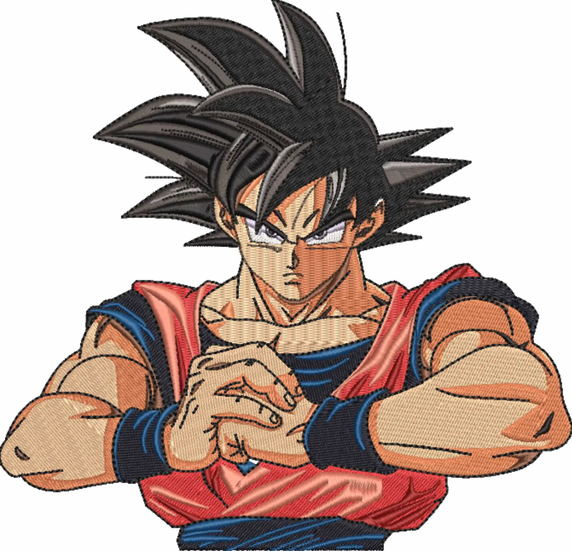 Goku Black Hair Dragon Ballz - Anime - Nike embroidery design - instant download — view 3
