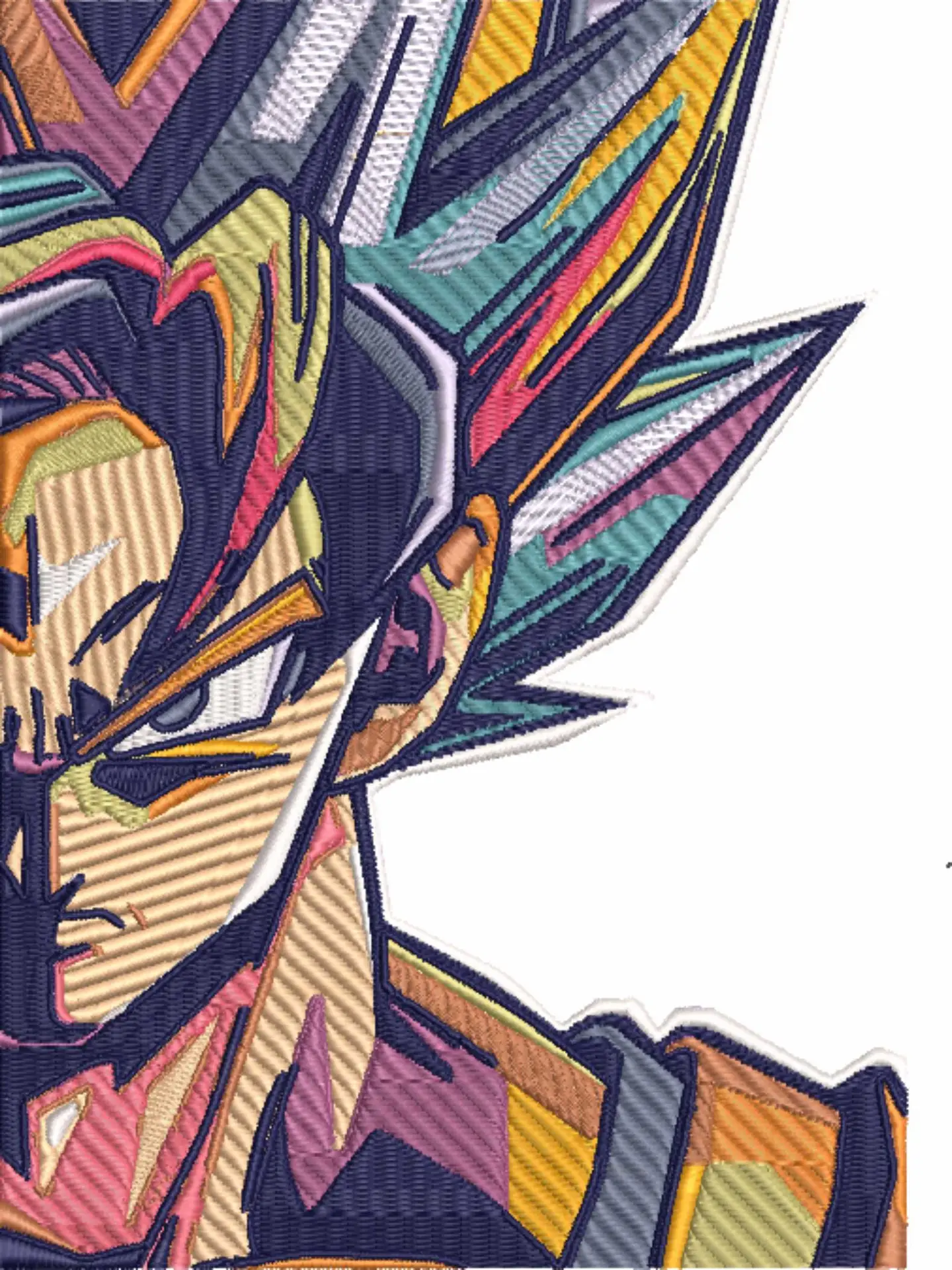 Goku half face - Dragon Ballz - Anime - Nike embroidery design - instant download — view 4