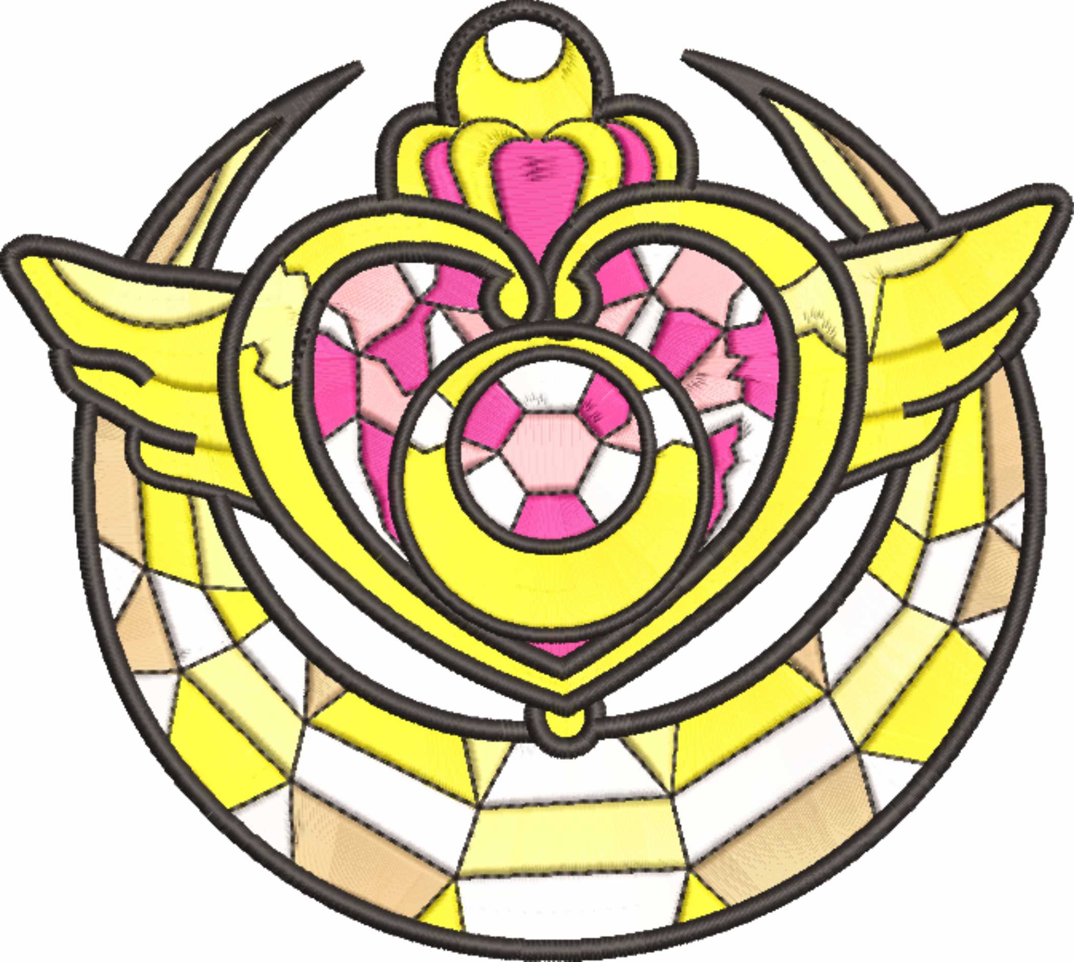 Heart Crystal Sailor Moon - Anime - Nike embroidery design - instant download — view 4