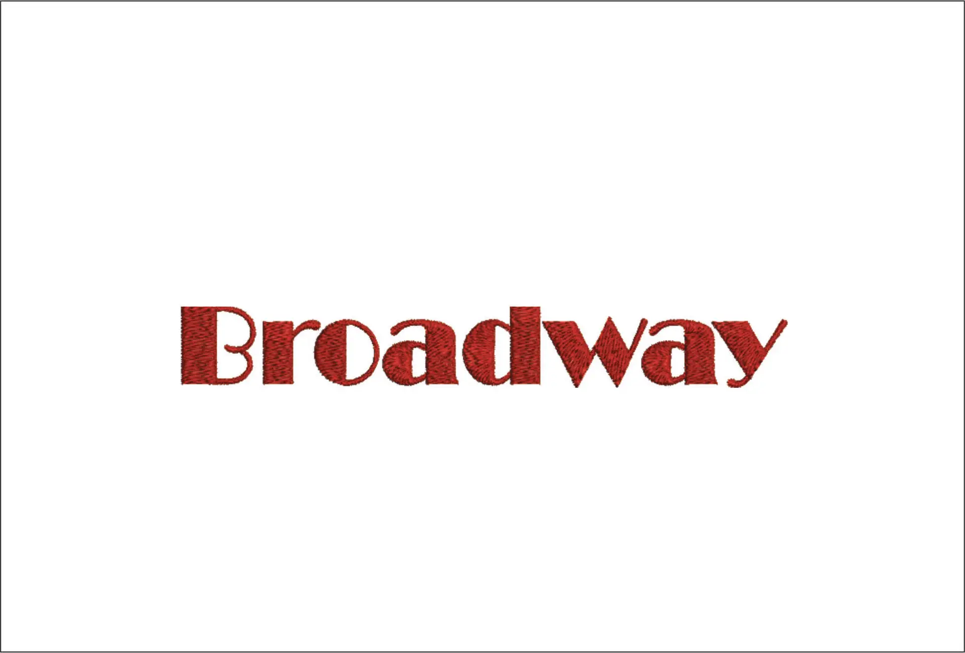Broadway Embroidery Font Set - 1" 1.5" 2" 2.5" 3" and 4" - Machine Embroidery Alphabet Font - instant download