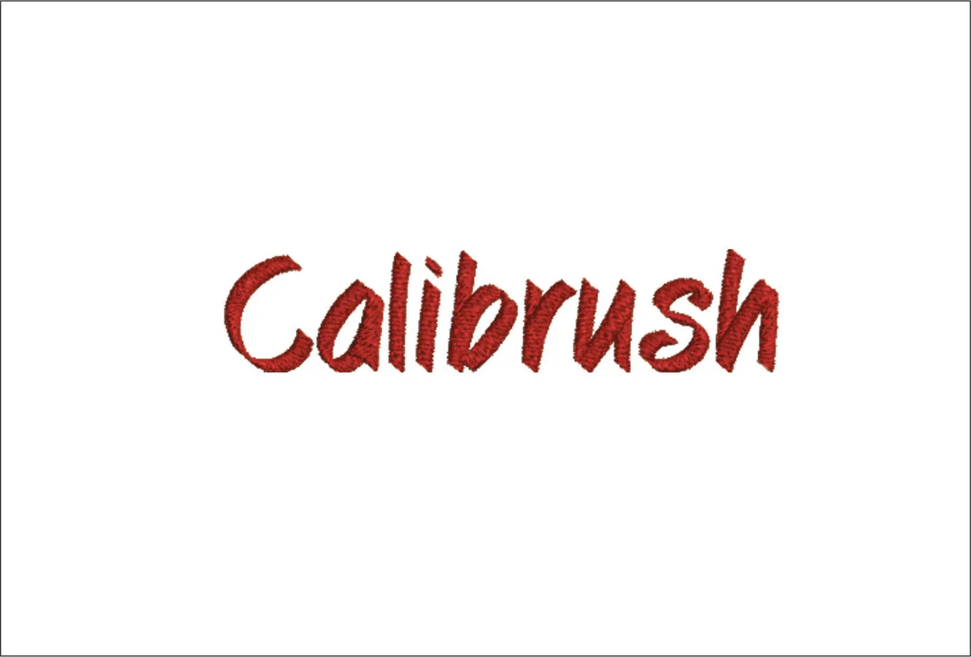 Calibrush Embroidery Font Set - 1" 1.5" 2" 2.5" 3" and 4" - Machine Embroidery Alphabet Font - instant download