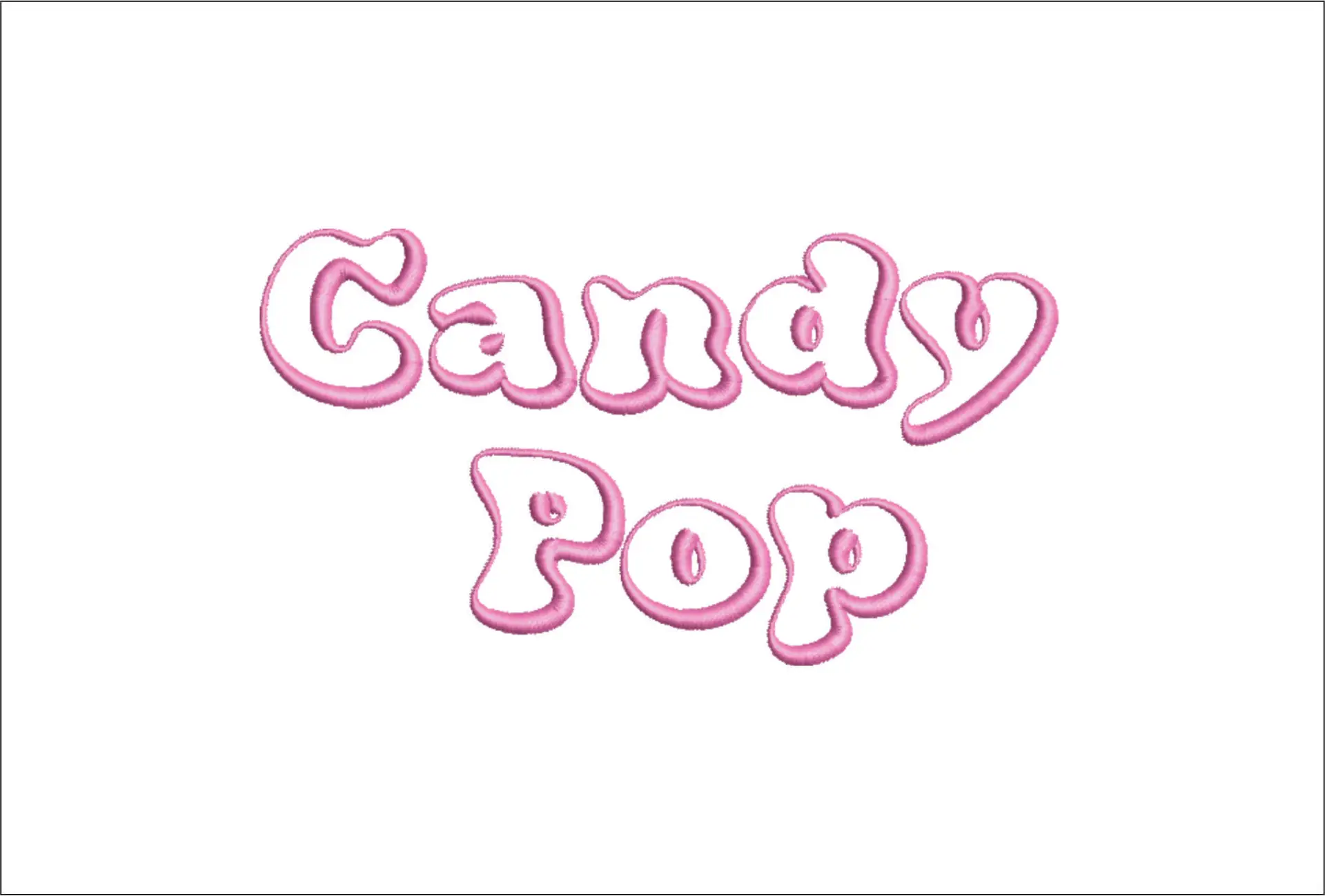 Candy Pop Embroidery Font Set - 1" 1.5" 2" 2.5" 3" and 4" - Machine Embroidery Alphabet Font - instant download