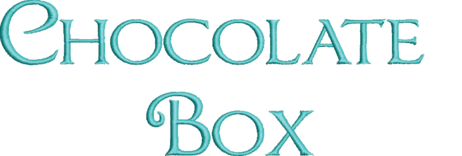 Chocolate Box Embroidery Font Set - 1" 1.5" 2" 2.5" 3" and 4" - Machine Embroidery Alphabet Font - instant download — view 3