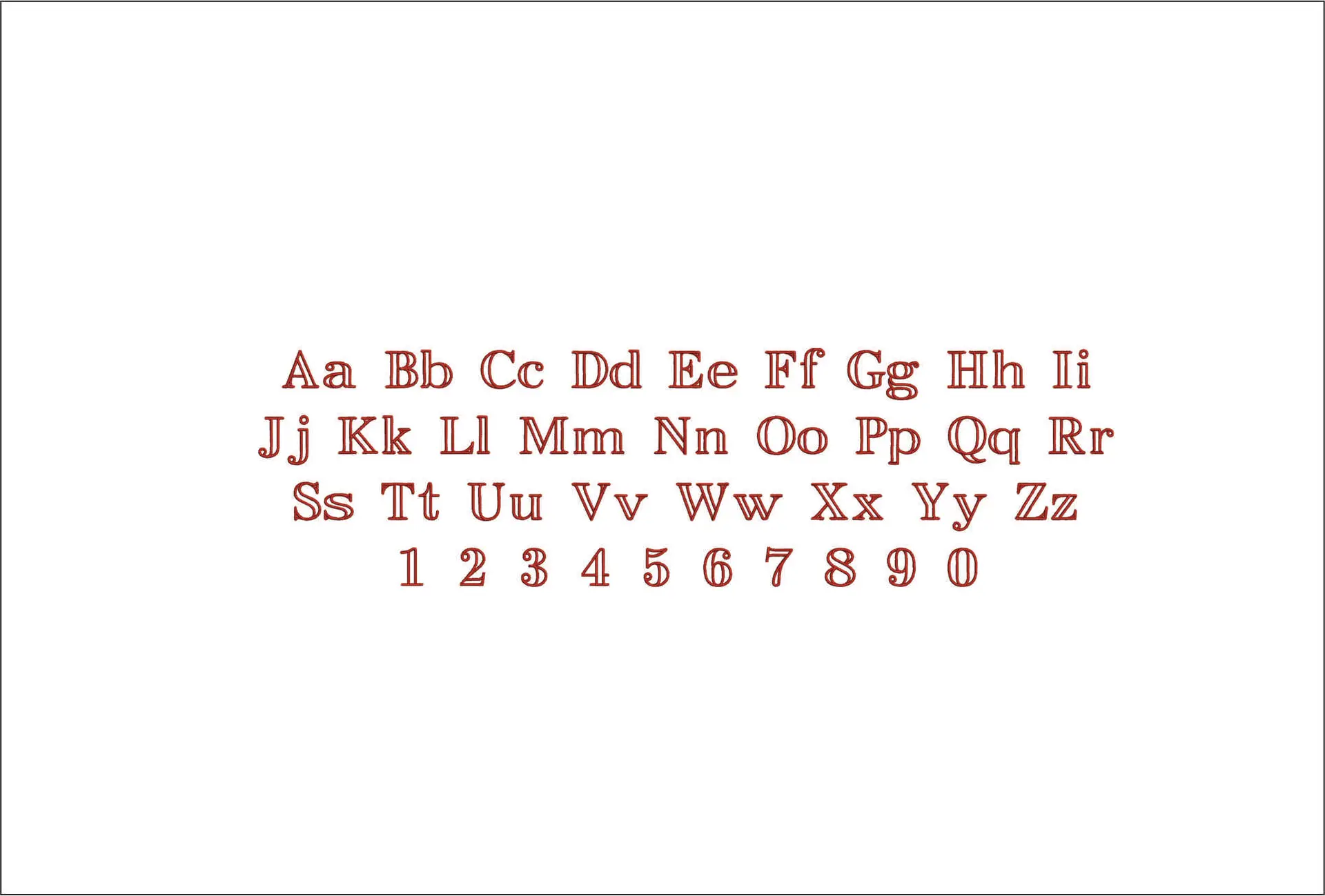 Easy Open Face Box Embroidery Font Set - 1" 1.5" 2" 2.5" 3" and 4" - Machine Embroidery Alphabet Font - instant download — view 2