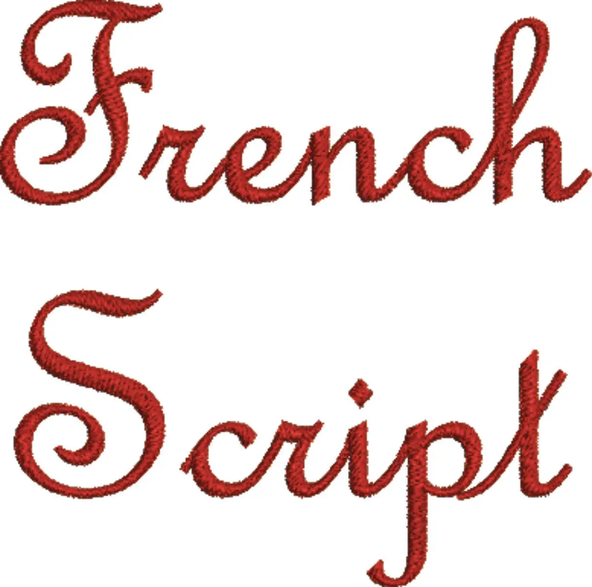 French Script Embroidery Font Set - 1" 1.5" 2" 2.5" 3" and 4" - Machine Embroidery Alphabet Font - instant download — view 4