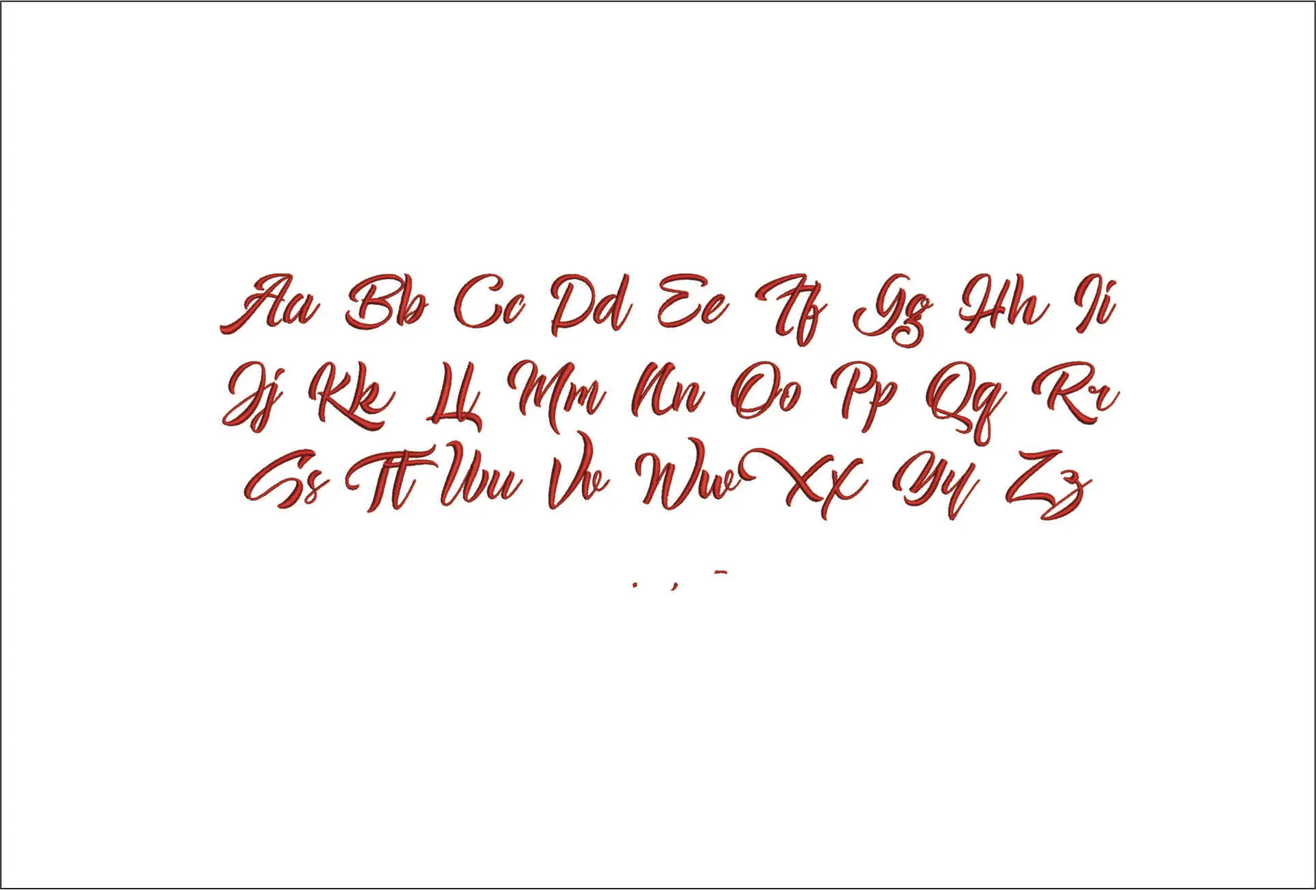 Good Morning Embroidery Font Set - 1" 1.5" 2" 2.5" 3" and 4" - Machine Embroidery Alphabet Font - instant download — view 2