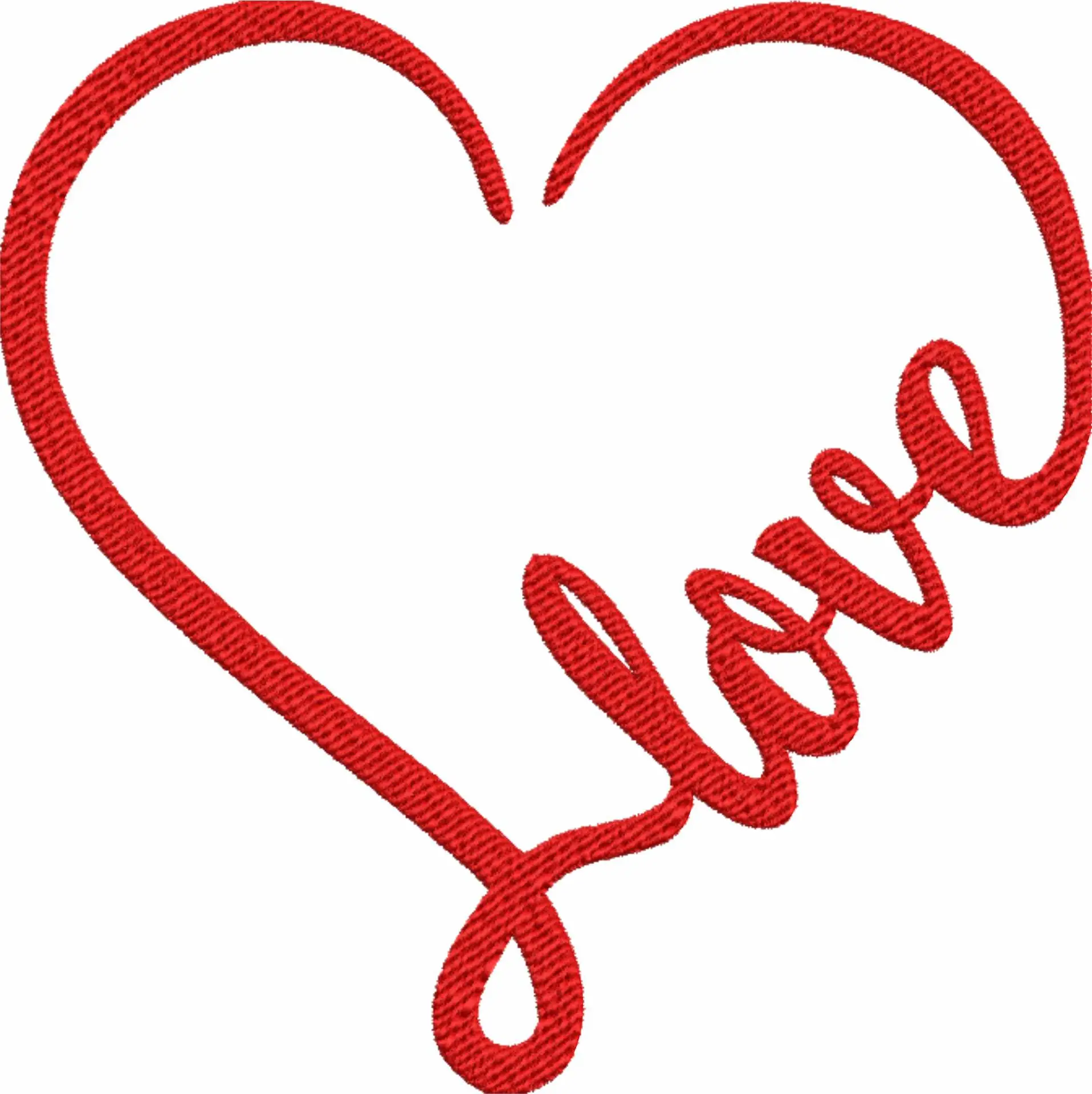In Love Heart - Cartoon embroidery design file - instant download — view 4