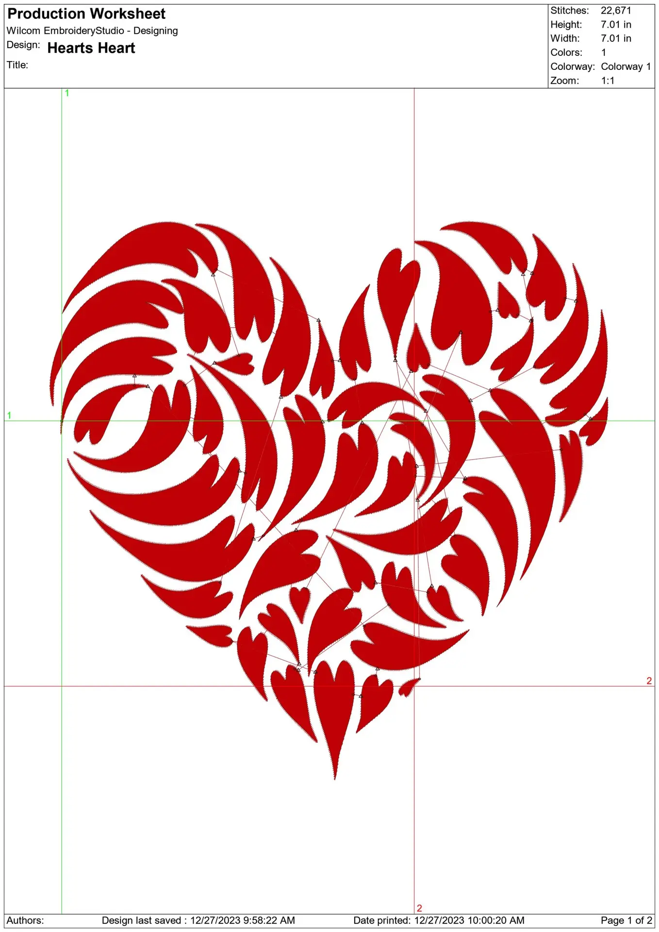 Hearts Heart - Cartoon embroidery design file - instant download — view 2