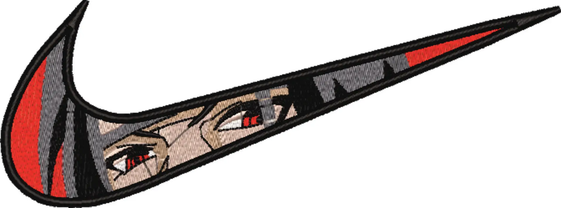 Nike Swoosh Itachi Uchiha Eyes - Anime - Nike embroidery design - instant download — view 4
