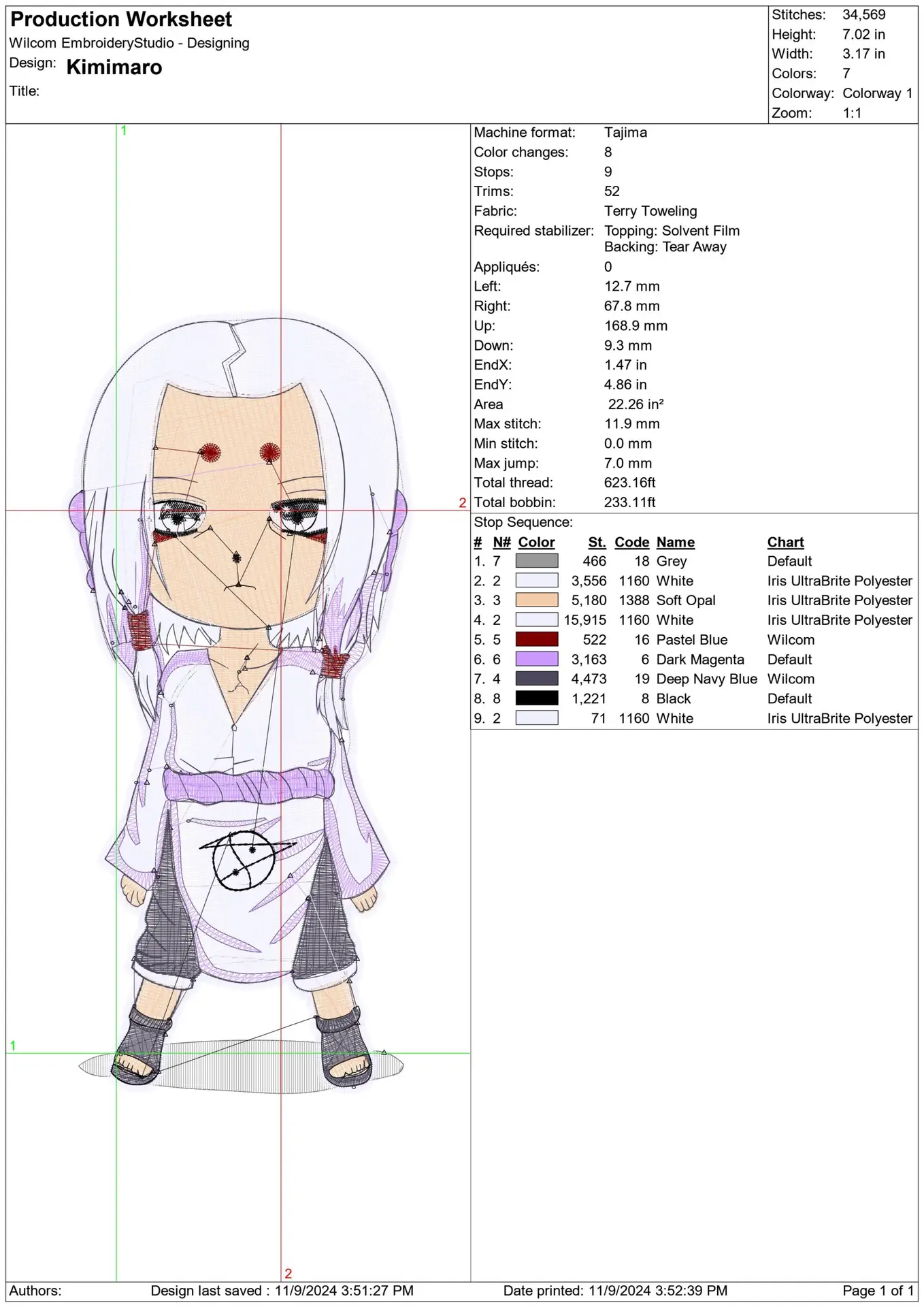 kimiMaro - Anime - Nike embroidery design - instant download — view 2