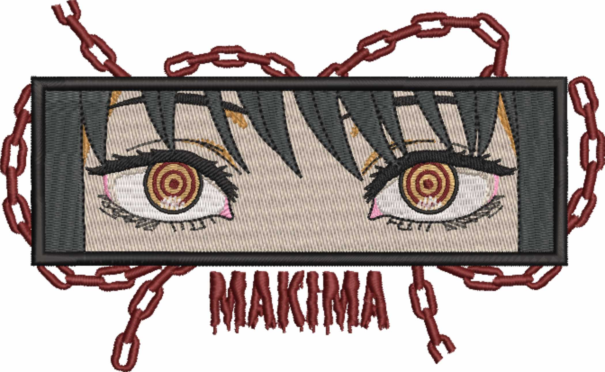 Makima Eyes and chains - Anime - Nike embroidery design - instant download — view 4