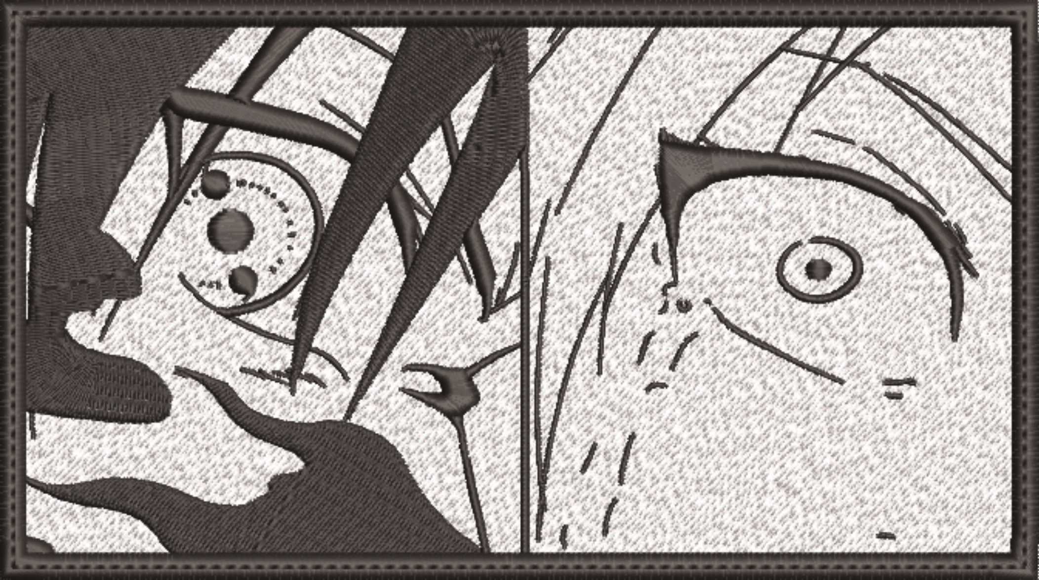 Manga eyes - Anime - Nike embroidery design - instant download — view 4