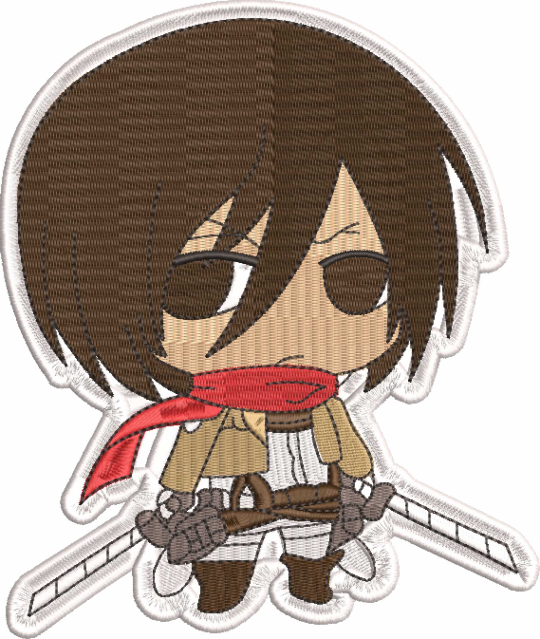 Mikasa Attack on Titan - Anime - Nike embroidery design - instant download — view 4