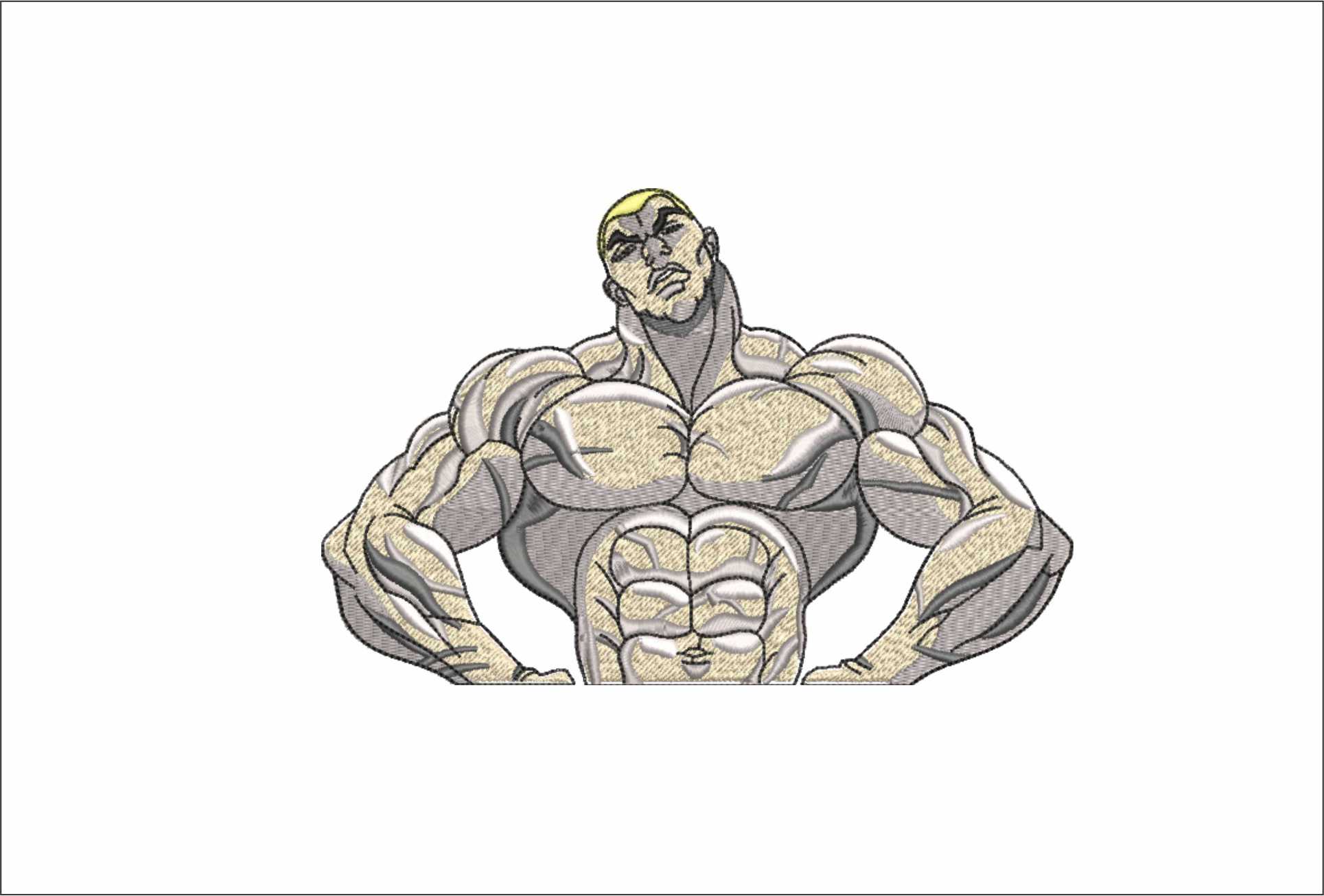 Jack Hanma Body- Anime - Nike embroidery design - instant download