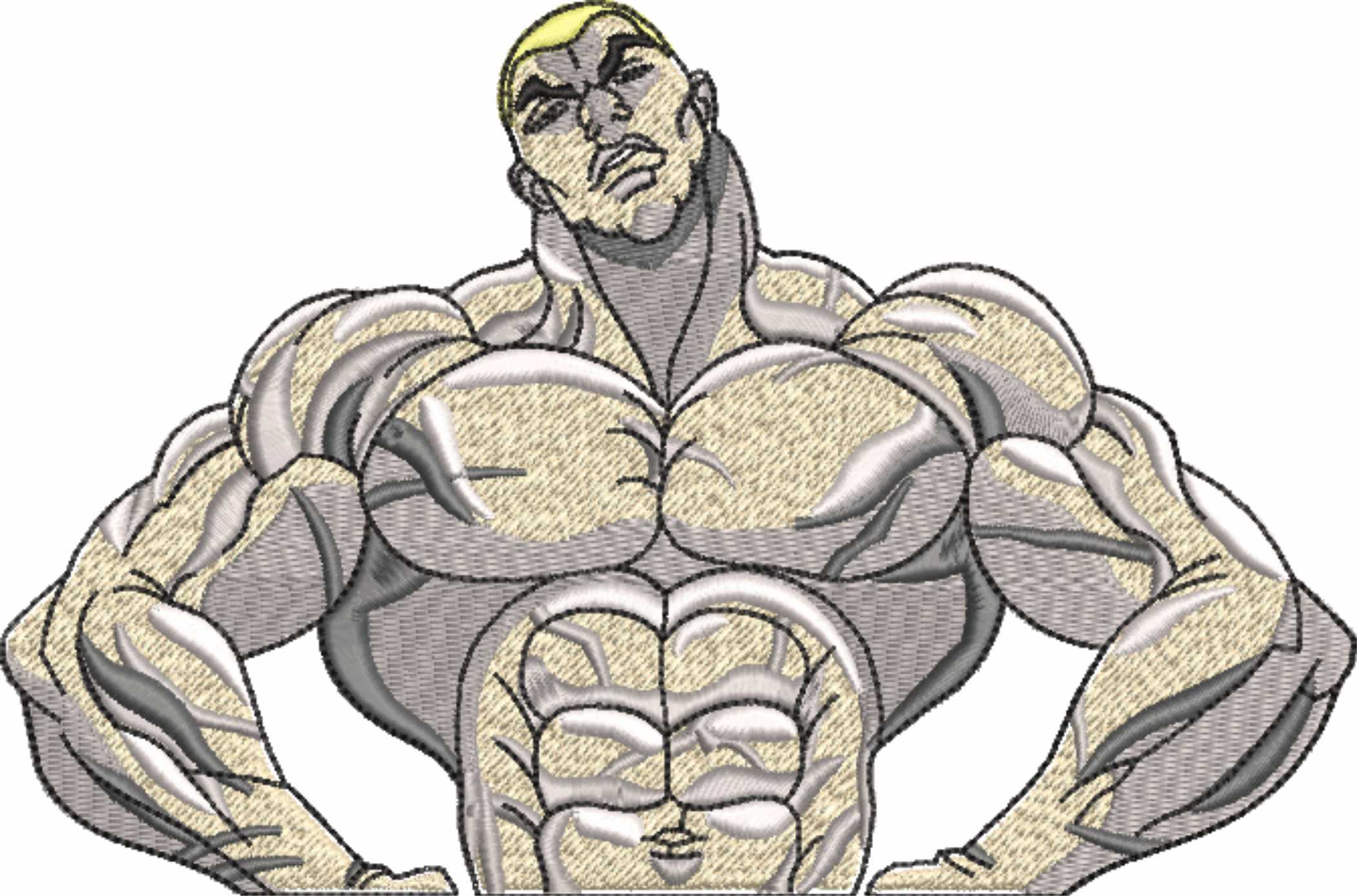Jack Hanma Body- Anime - Nike embroidery design - instant download — view 4