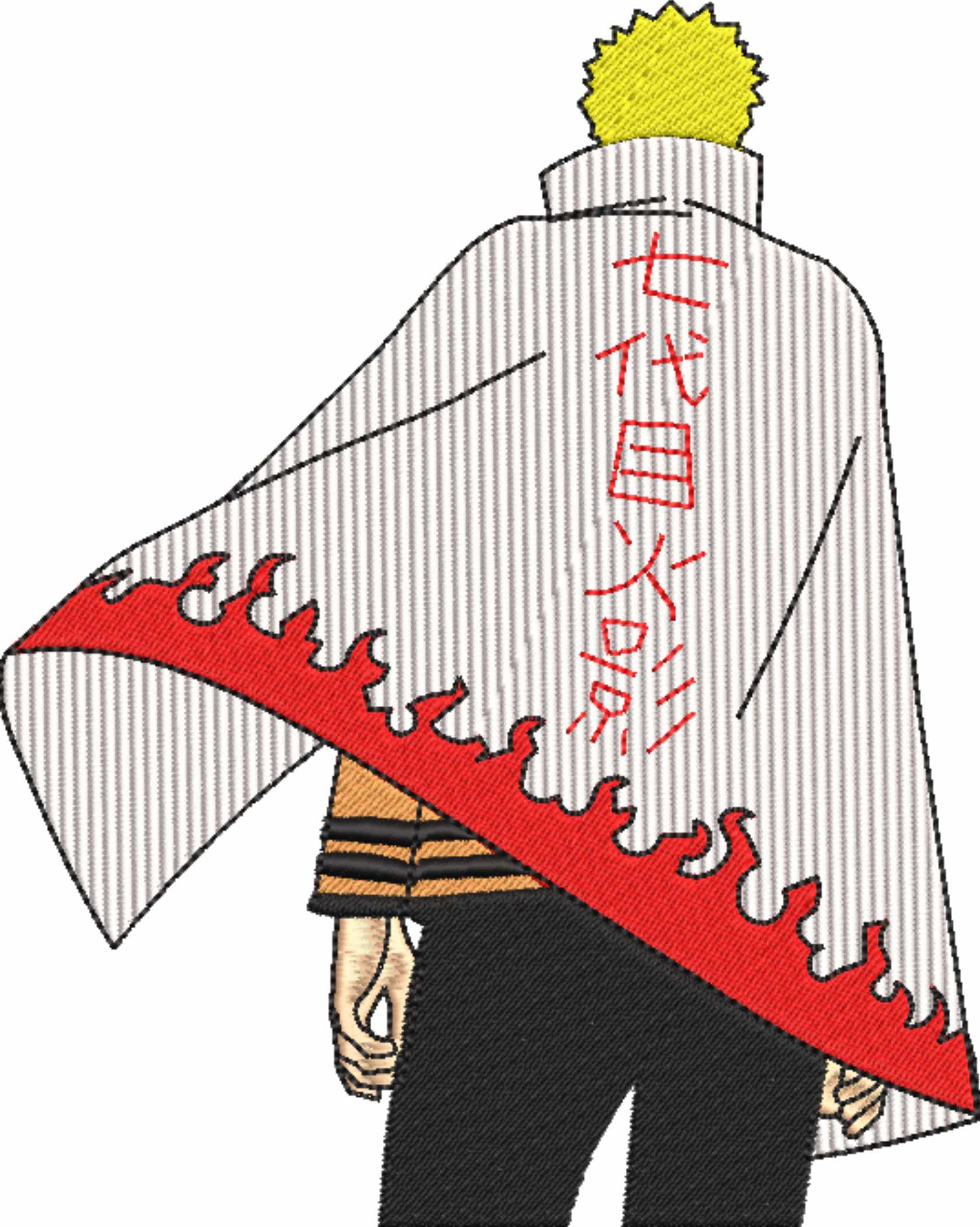 Naruto Masashi Back Cape- Anime - Nike embroidery design - instant download — view 4