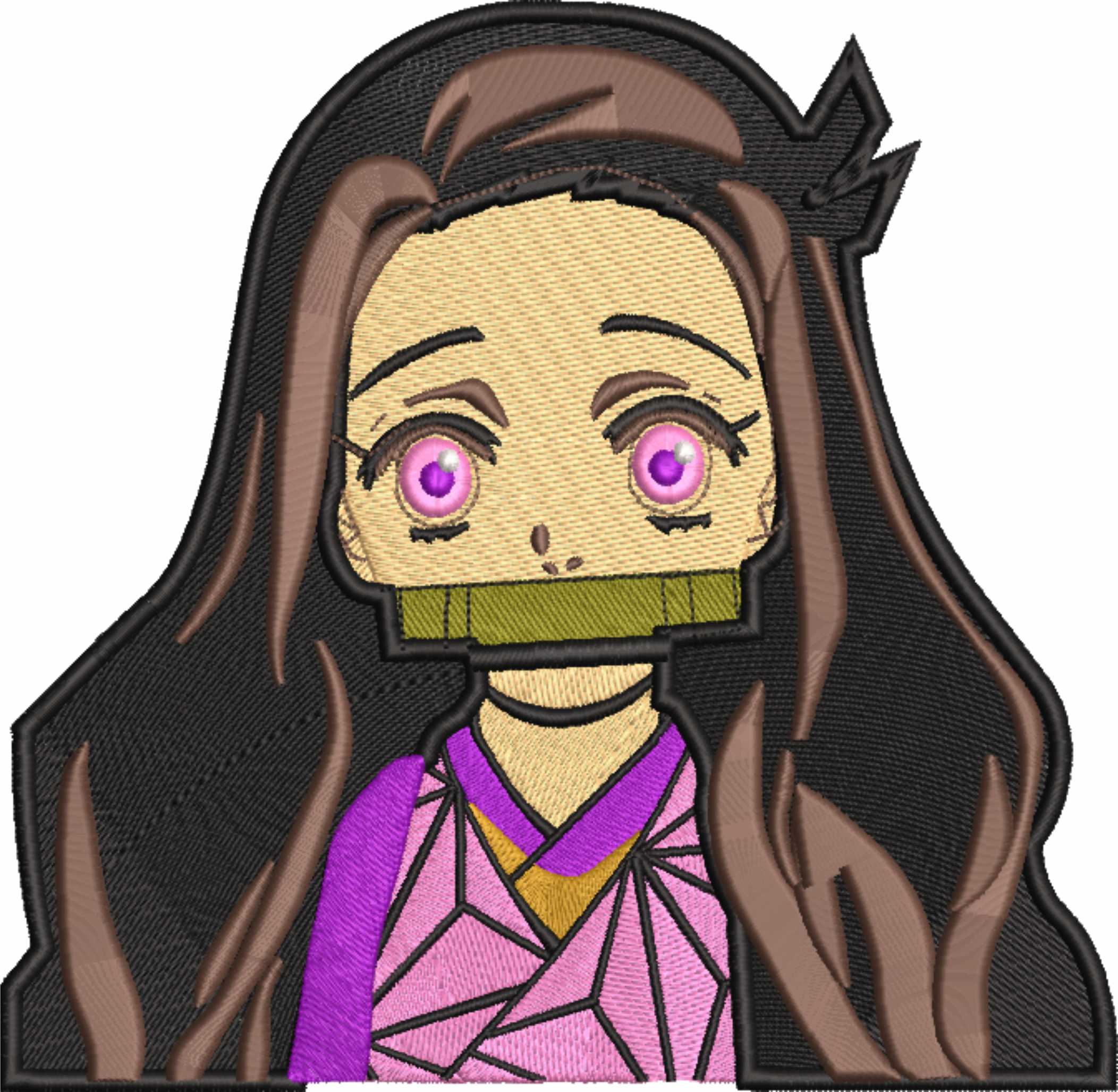 Nezuko Kamado- Anime - Nike embroidery design - instant download — view 4