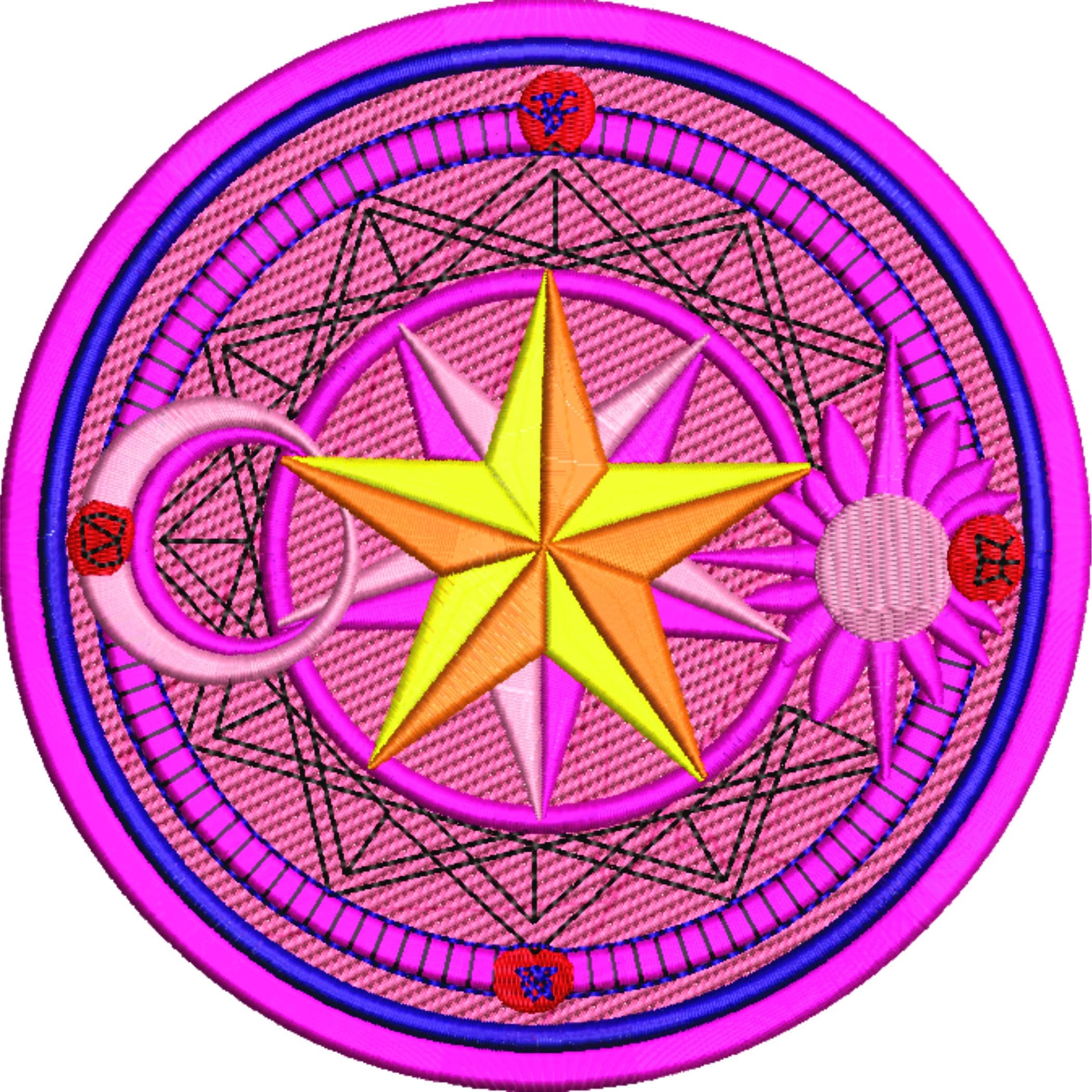 Sakura Magic Circle Sailor Moon - Anime - Nike embroidery design - instant download — view 4