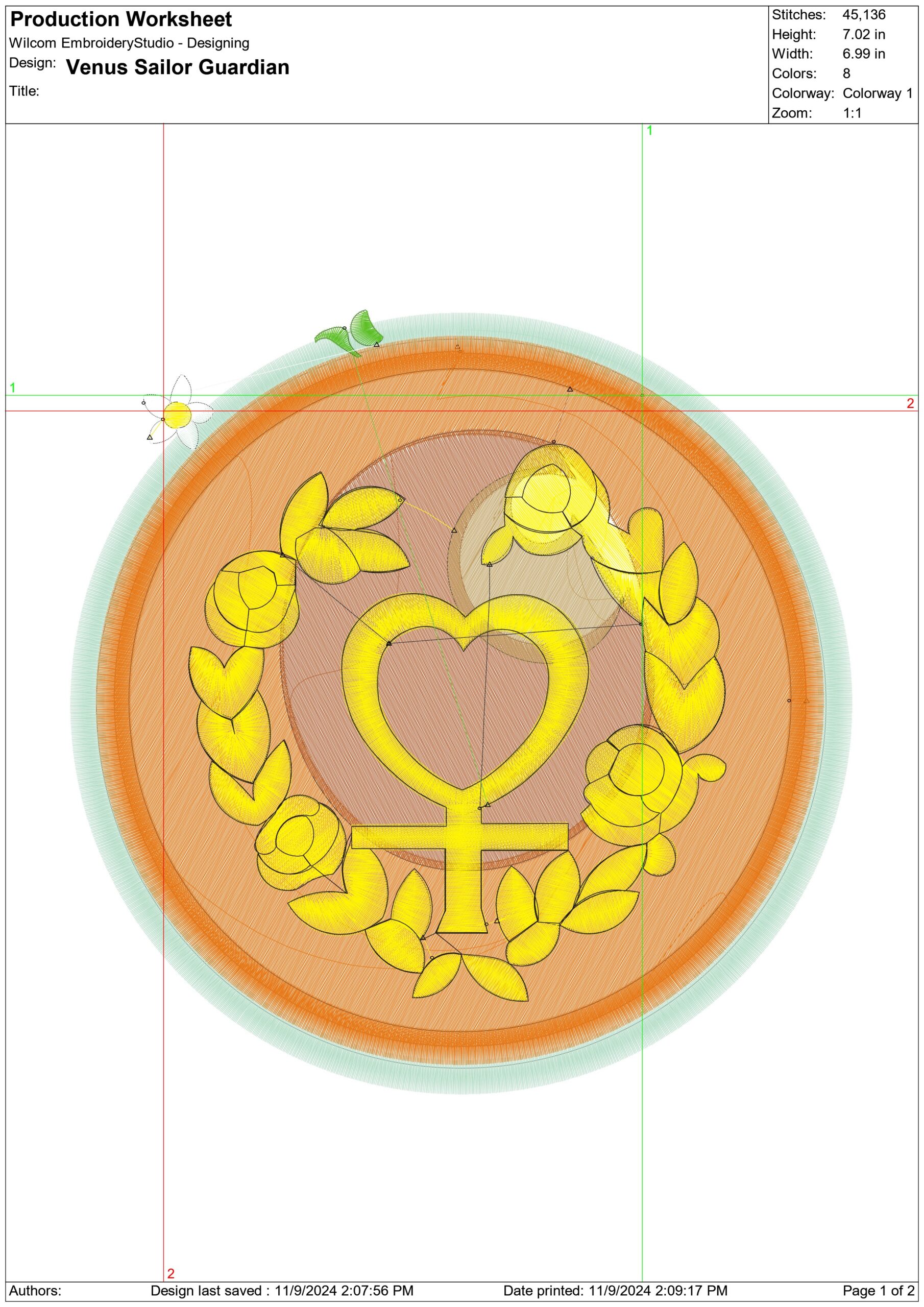 Venus Guardian Sailor Moon - Anime - Nike embroidery design - instant download — view 2