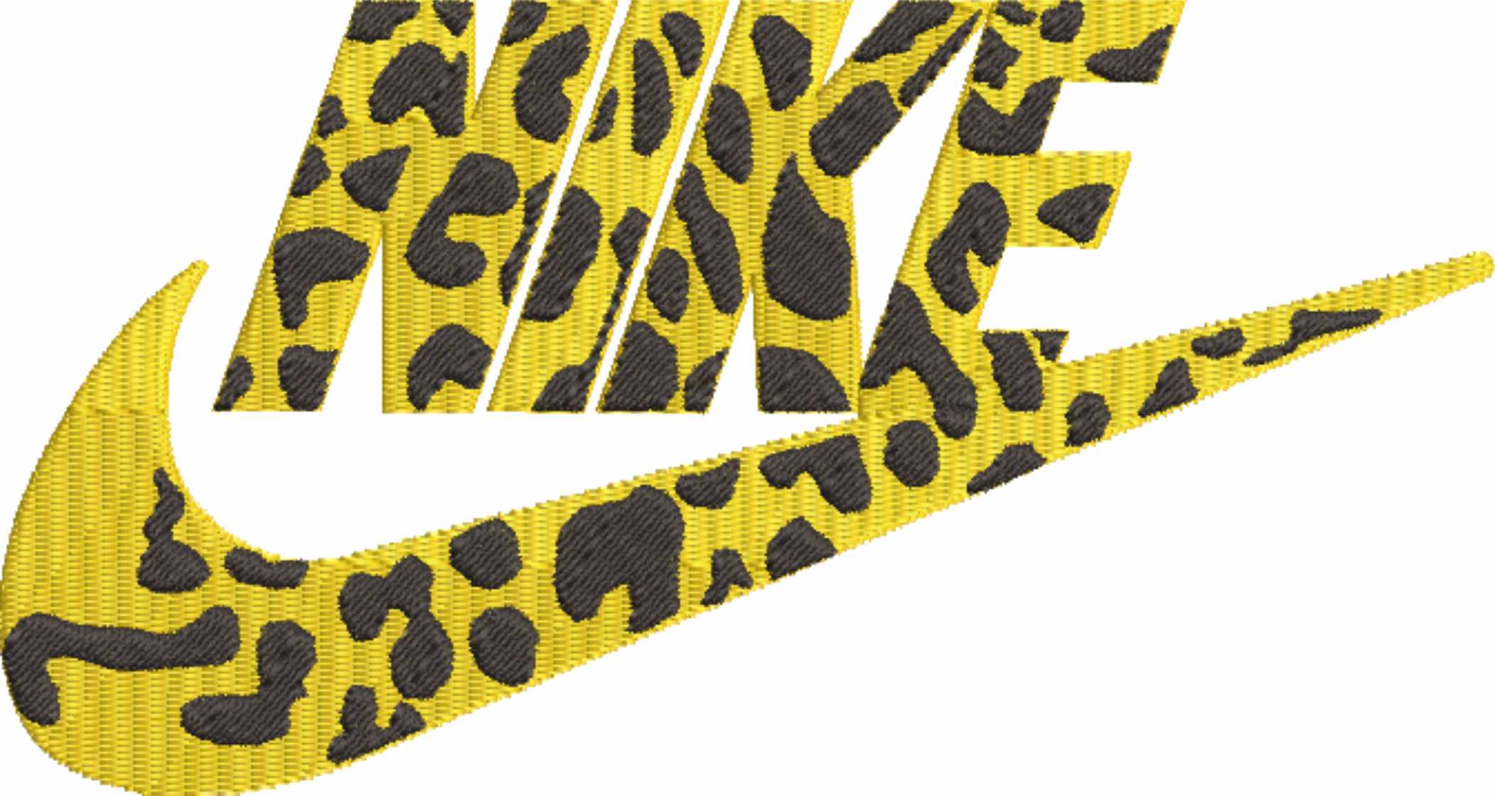Nike Swoosh Leopard Print - Nike embroidery design file - instant download in a frame — view 4