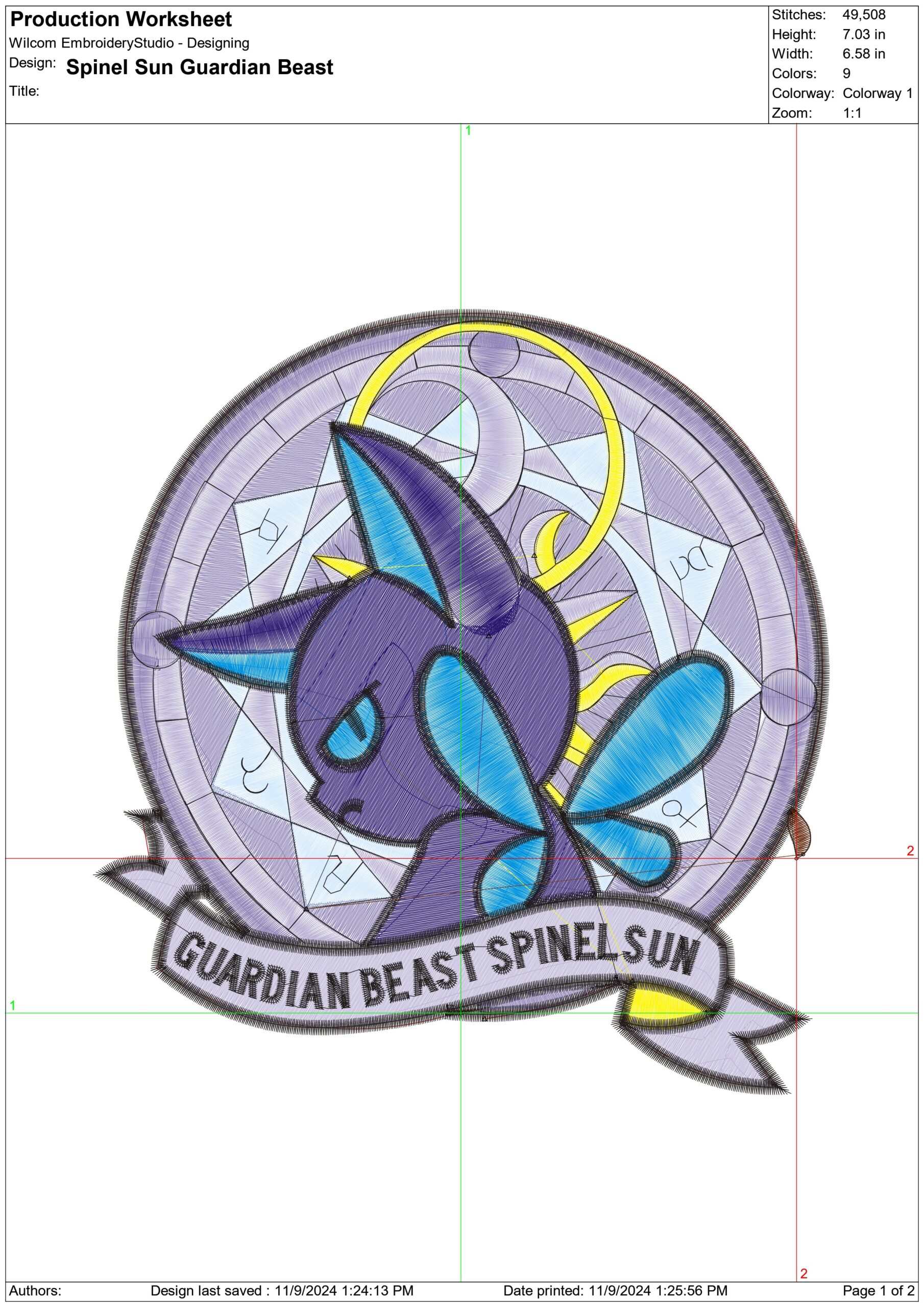 Spinel Sun Guardian Sailor Moon Beast- Anime - Nike embroidery design - instant download — view 2