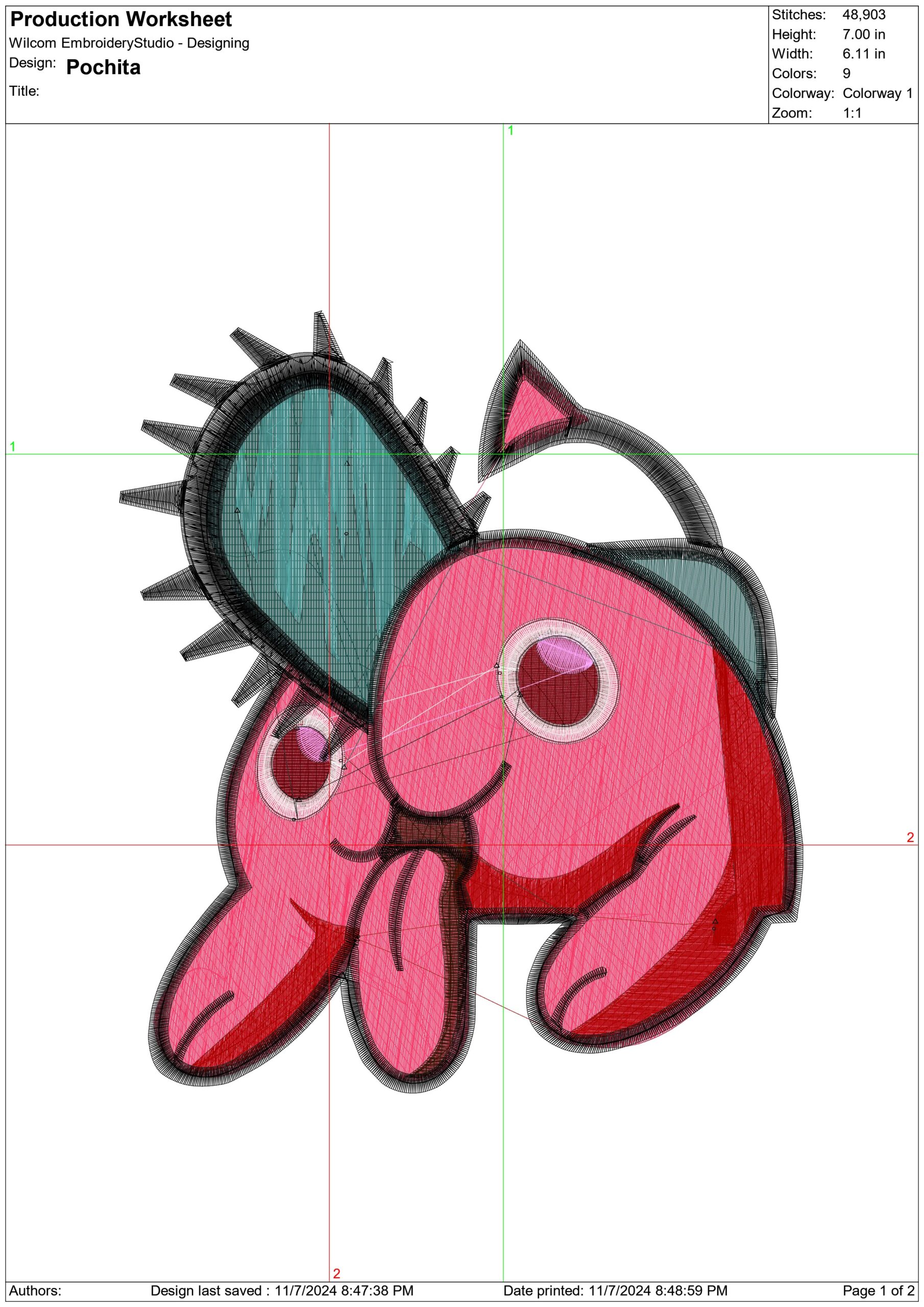 Pochita - Anime - Nike embroidery design - instant download — view 2