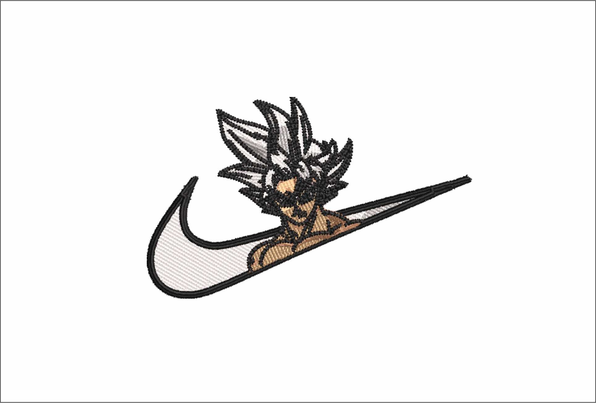 Nike Swoosh San Guko - Anime - Nike embroidery design - instant download