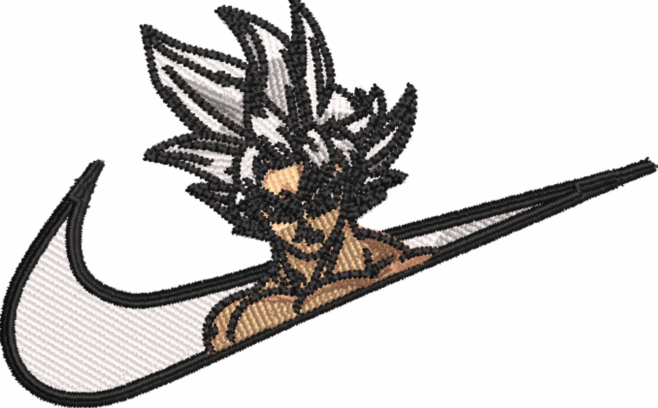 Nike Swoosh San Guko - Anime - Nike embroidery design - instant download — view 4