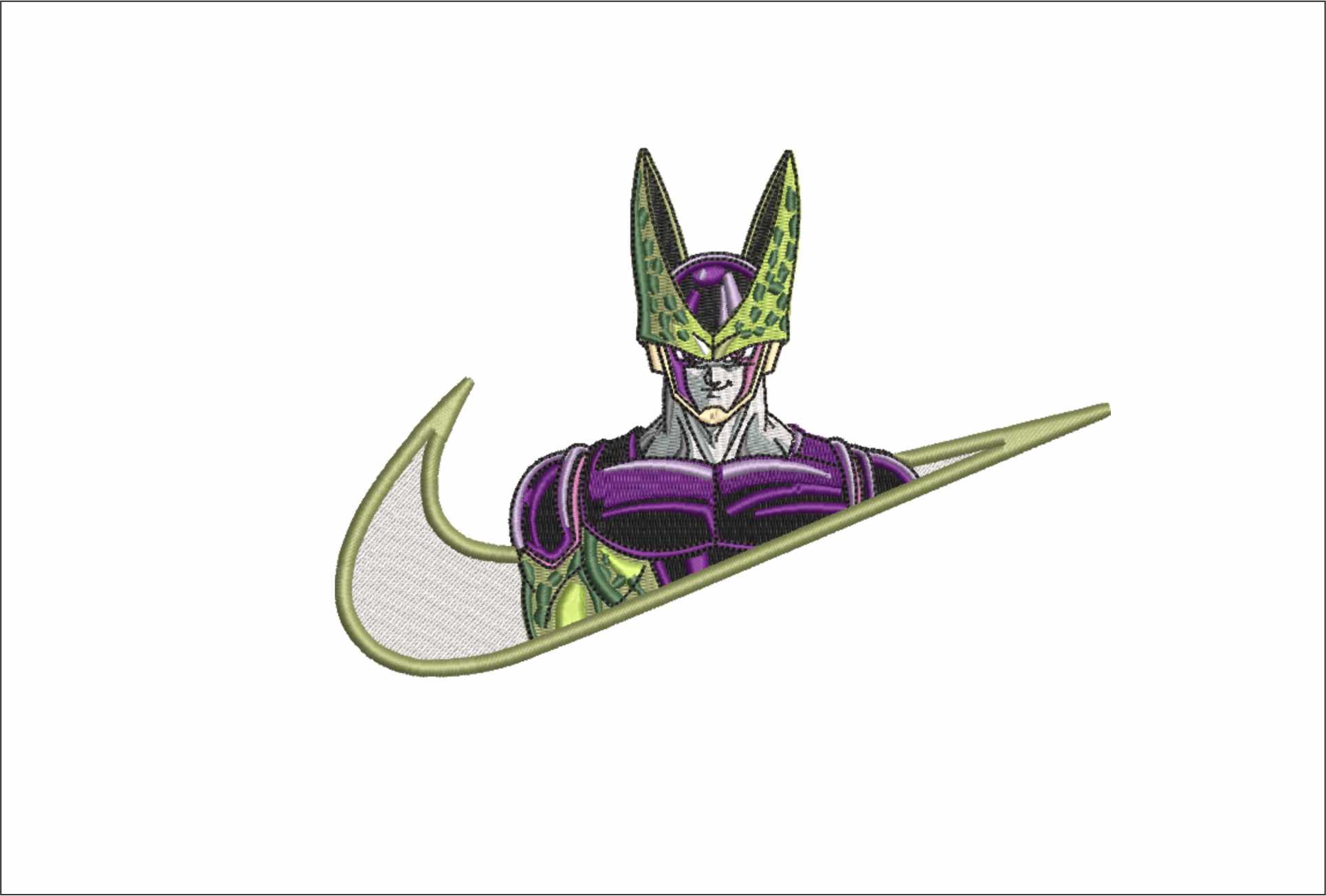 Nike Swoosh Dragon Ballz - Anime - Nike embroidery design - instant download