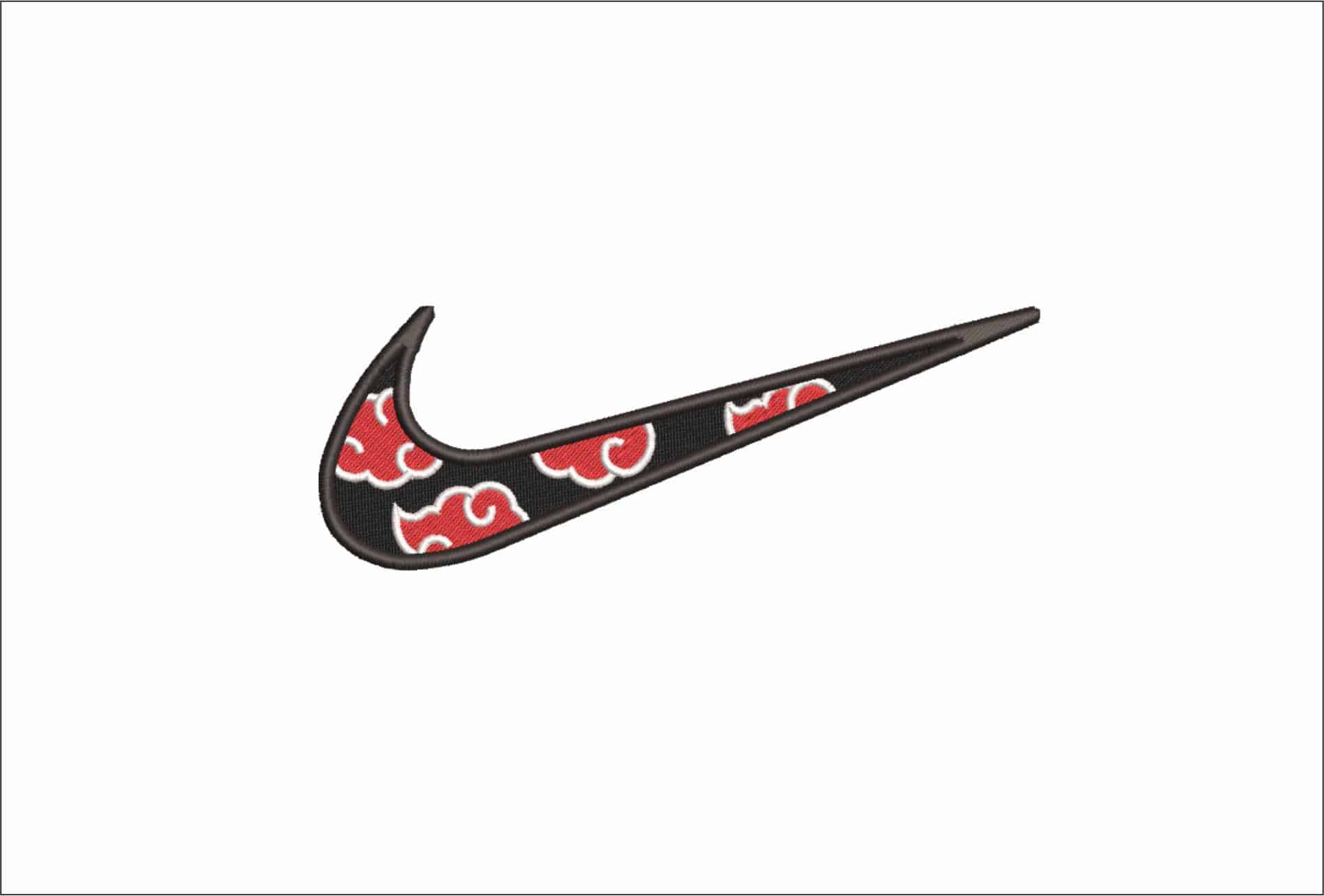 Nike Swoosh Japanese Cloud - Anime - Nike embroidery design - instant download